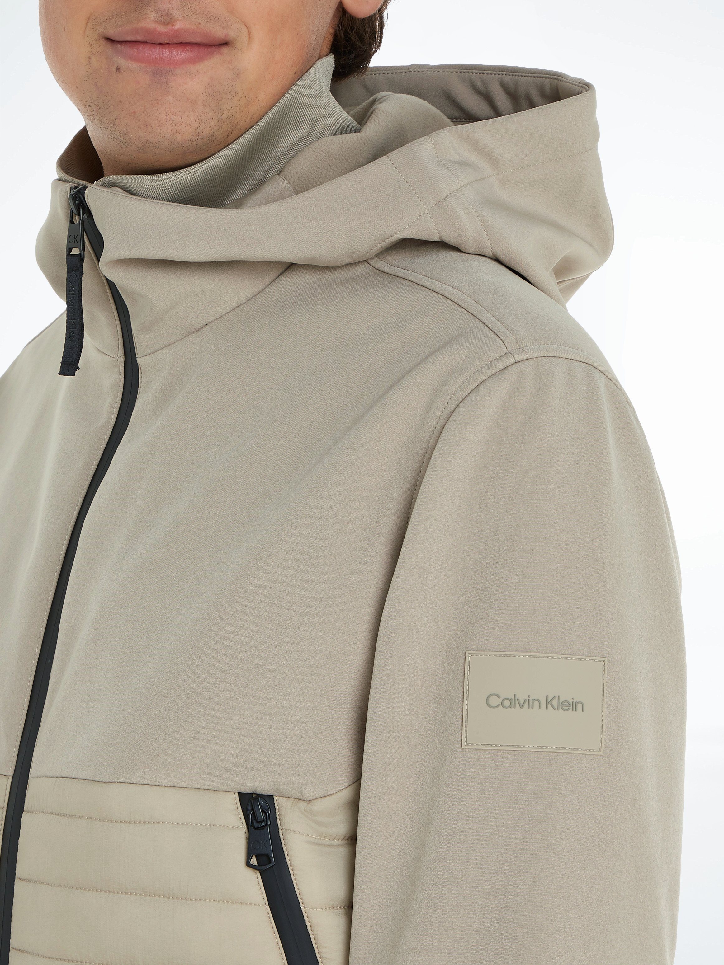 Calvin Klein Outdoorjack QUILTED MIX MEDIA JACKET HOOD