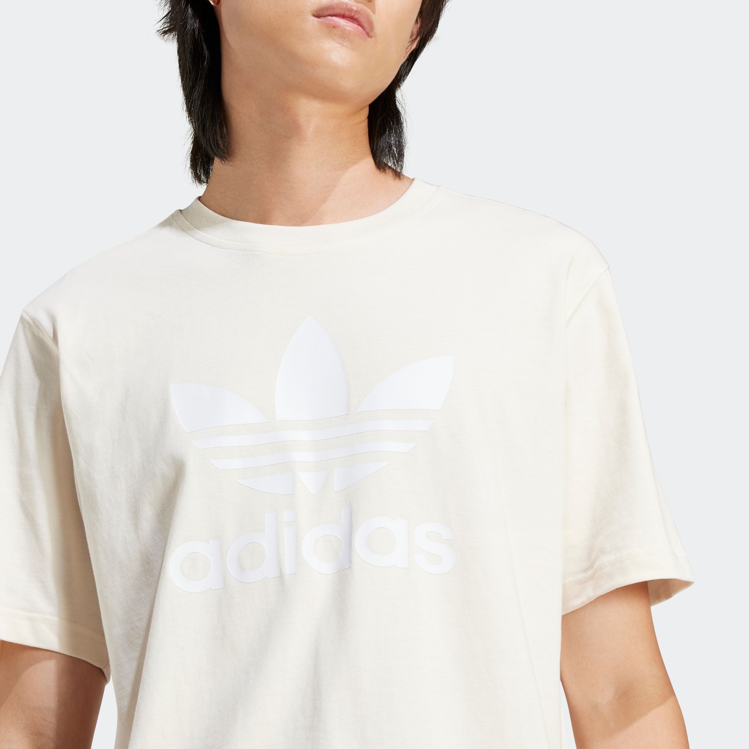 adidas Originals T-shirt TREFOIL T-SHIRT Basic shirt met grote trefoil logoprint