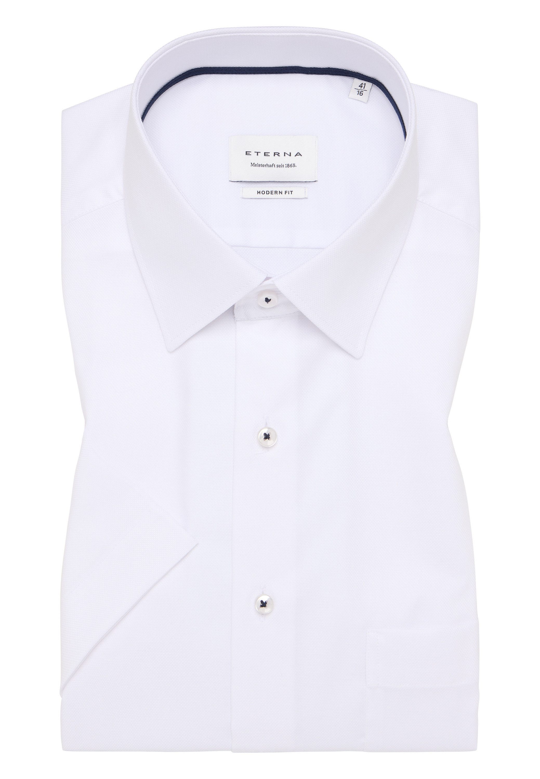 Eterna Overhemd met korte mouwen MODERN FIT NON IRON (strijkvrij)