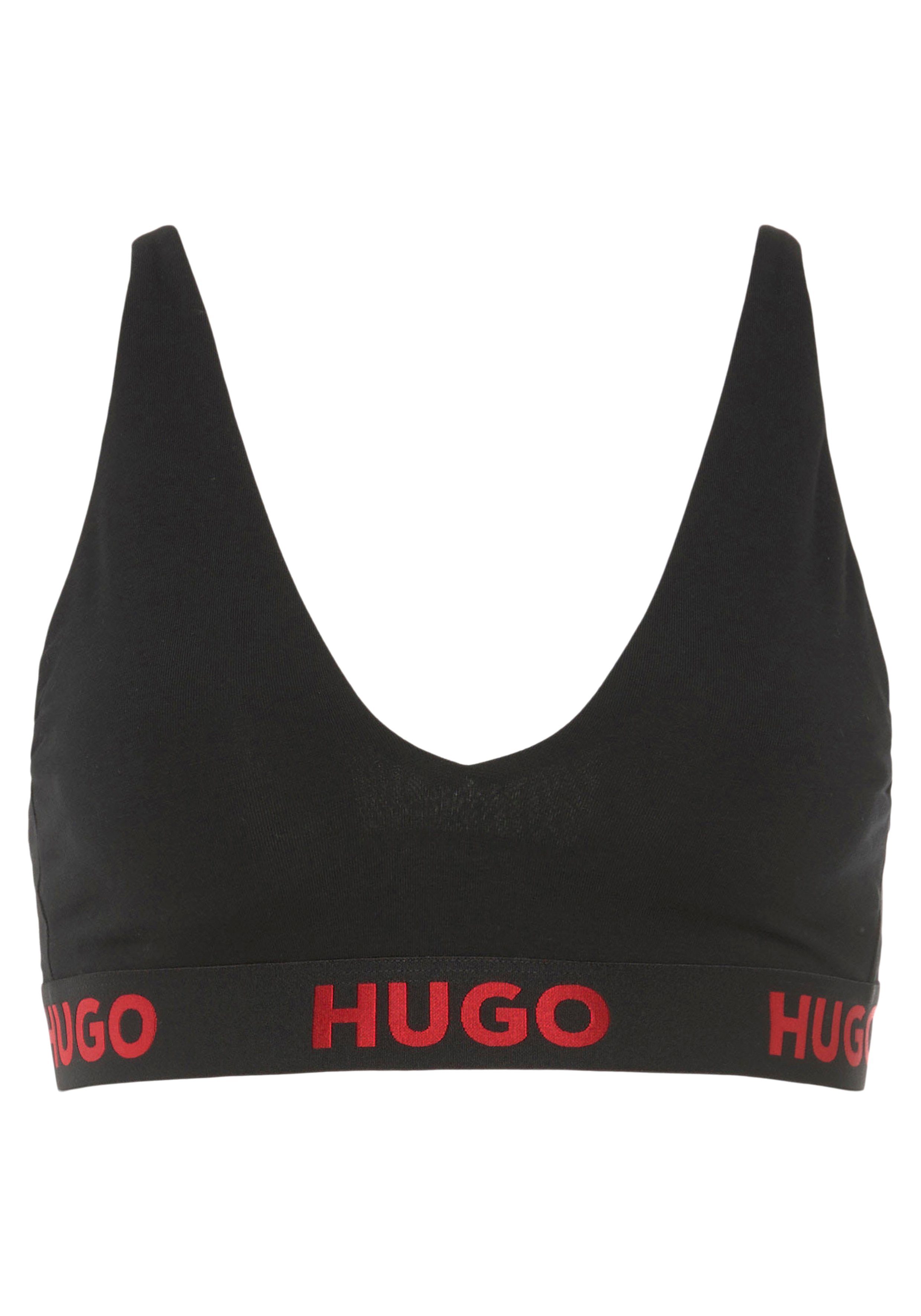 HUGO Triangel-bh TRIANGLE PADD.SPORTY dames bh's maat S zwart