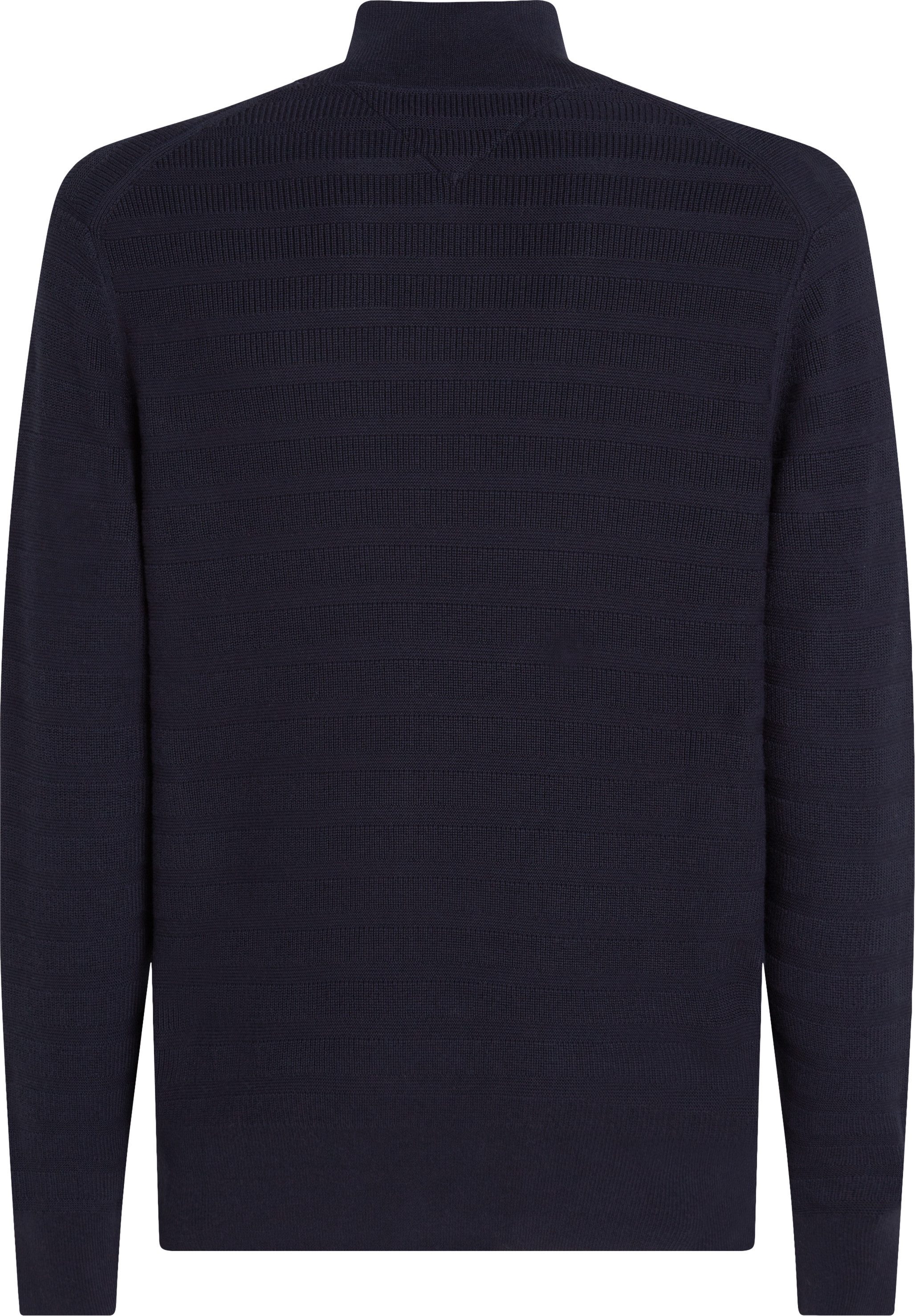 Tommy Hilfiger Schipperstrui STRIPE STRUCTURE ZIP MOCK