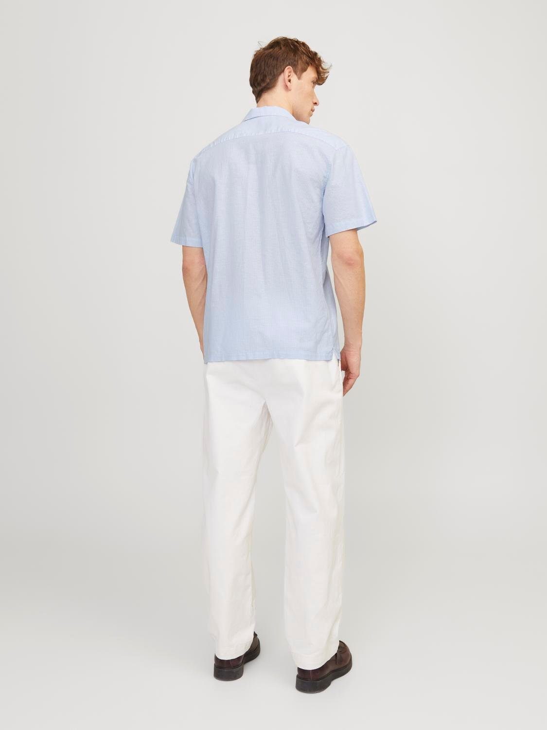 Jack & Jones Overhemd met korte mouwen JJESUMMER RESORT LINEN BLEND SHIRT SS SN