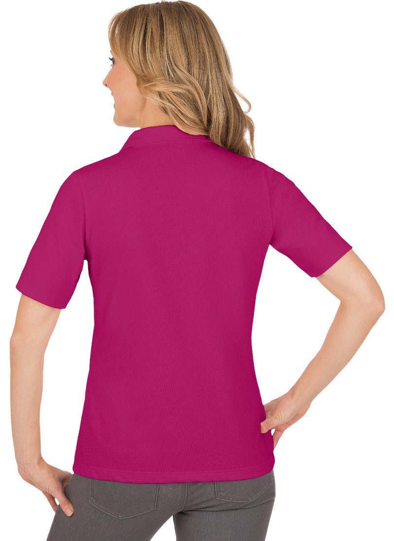 Trigema Poloshirt TRIGEMA poloshirt van katoen met kristallen (1-delig)