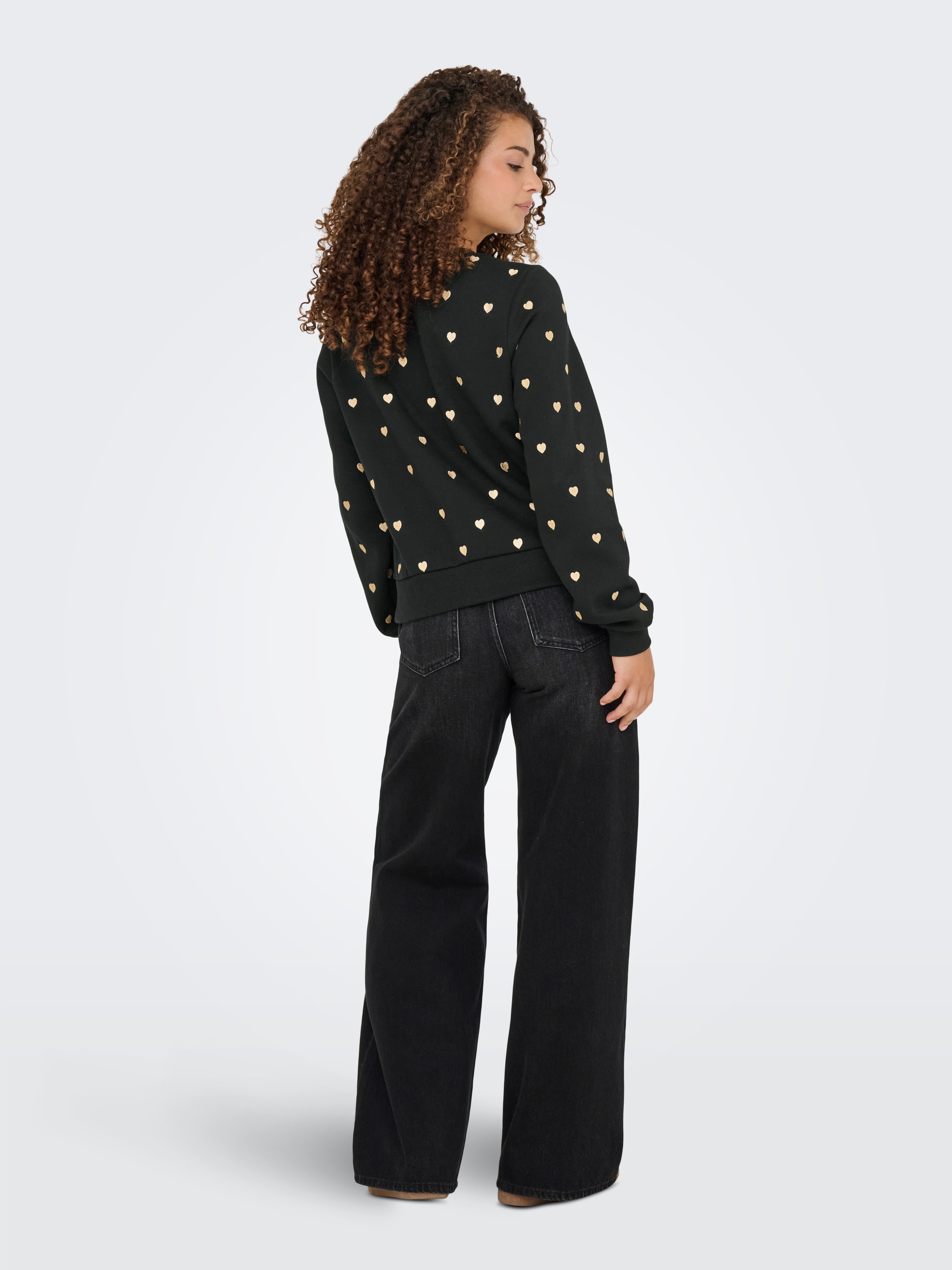 Only Sweatshirt ONLATIKA L/S O-NECK GLITTER EMB. BOX SWT