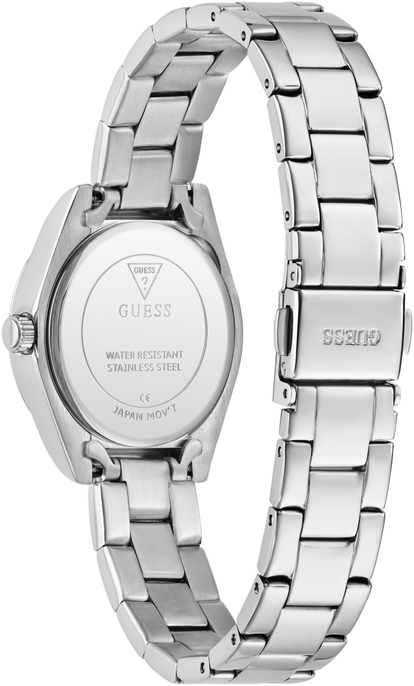 Guess Kwartshorloge MINI LUNA GLITZ Horloge, dameshorloge, stalen armband