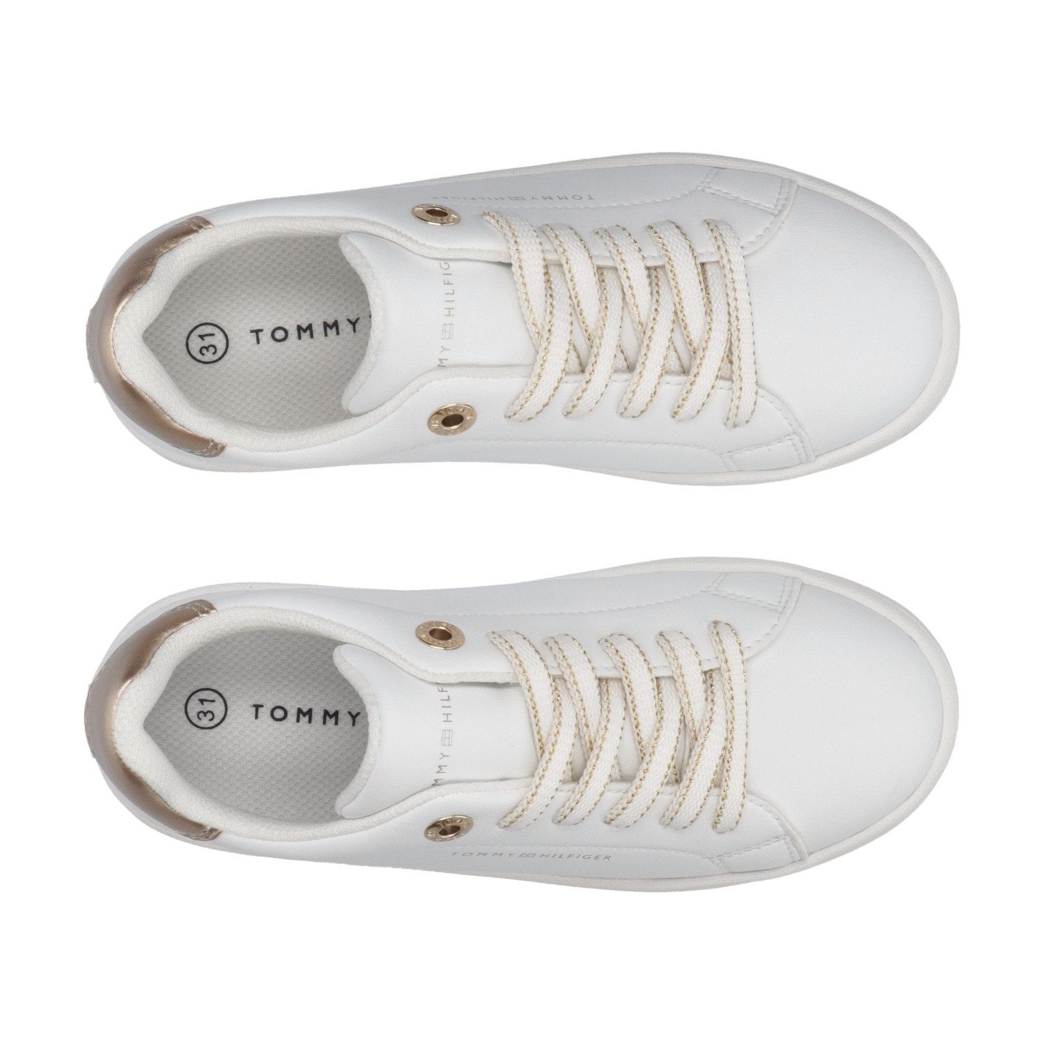 Tommy Hilfiger Sneakers , veterschoen, court sneaker, meisjes schoen met metallic hak