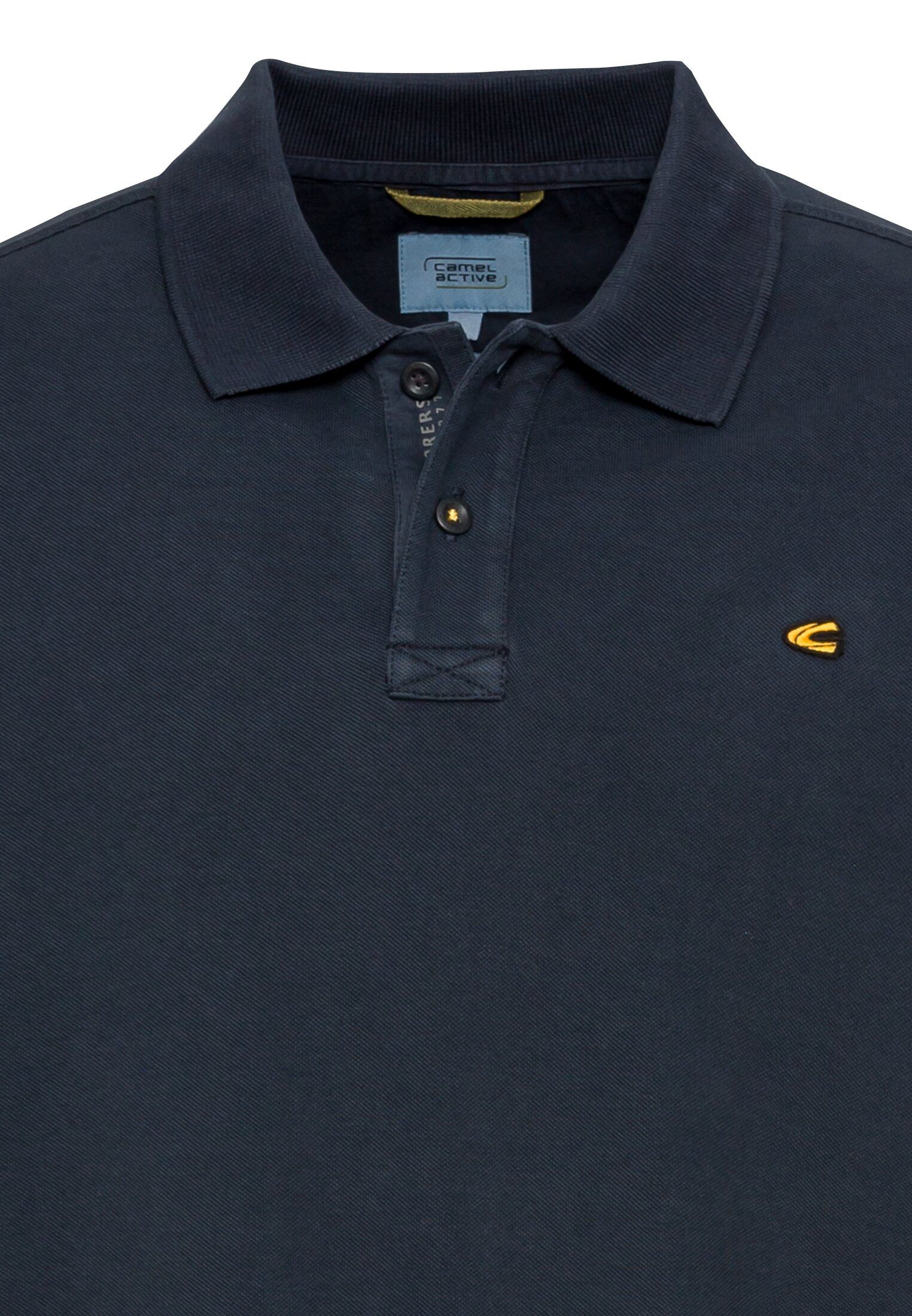 camel active Poloshirt met logo in reliëf op de borst