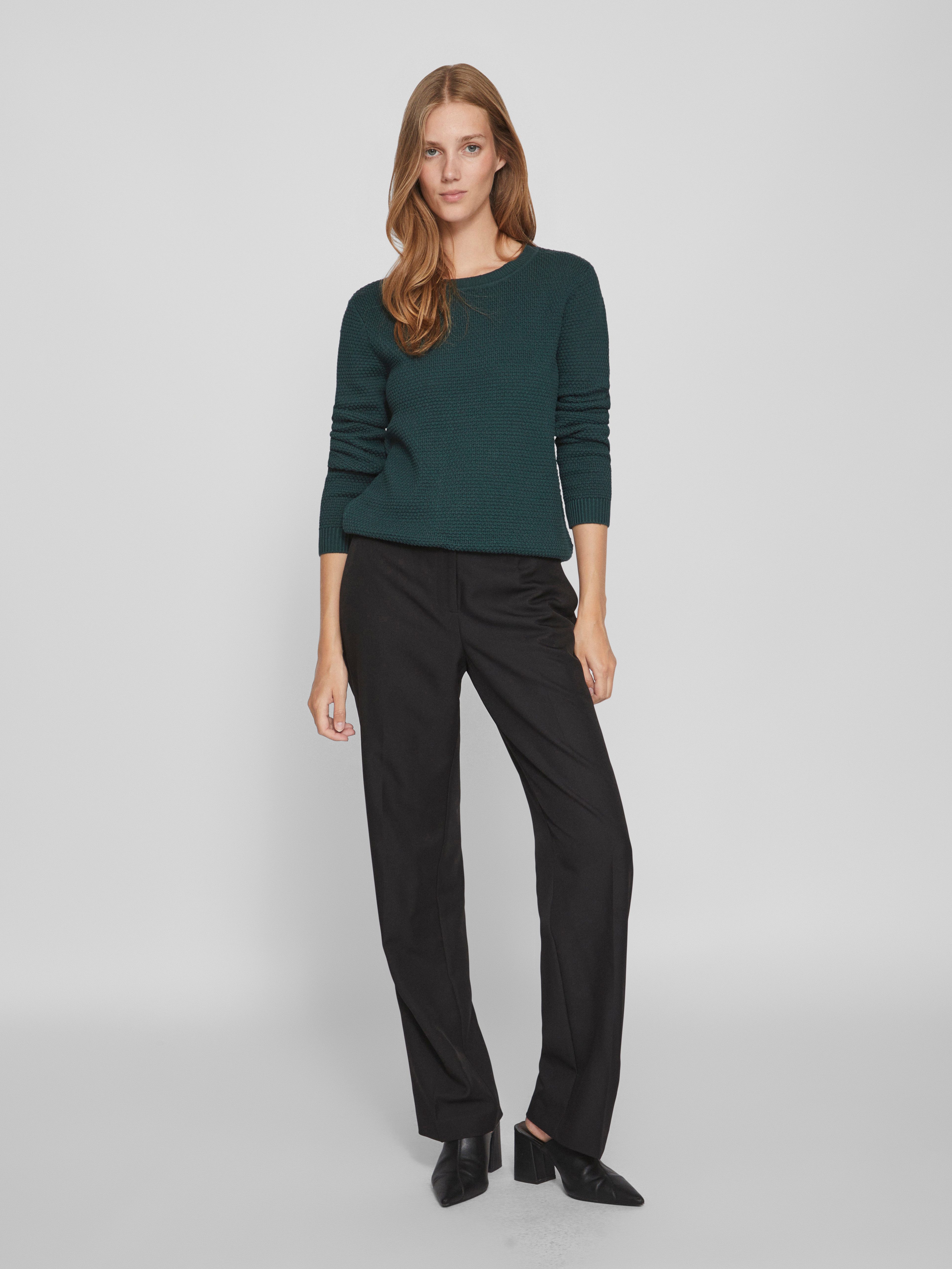 Vila Trui met ronde hals VIDALO O-NECK L/S KNIT TOP- NOOS
