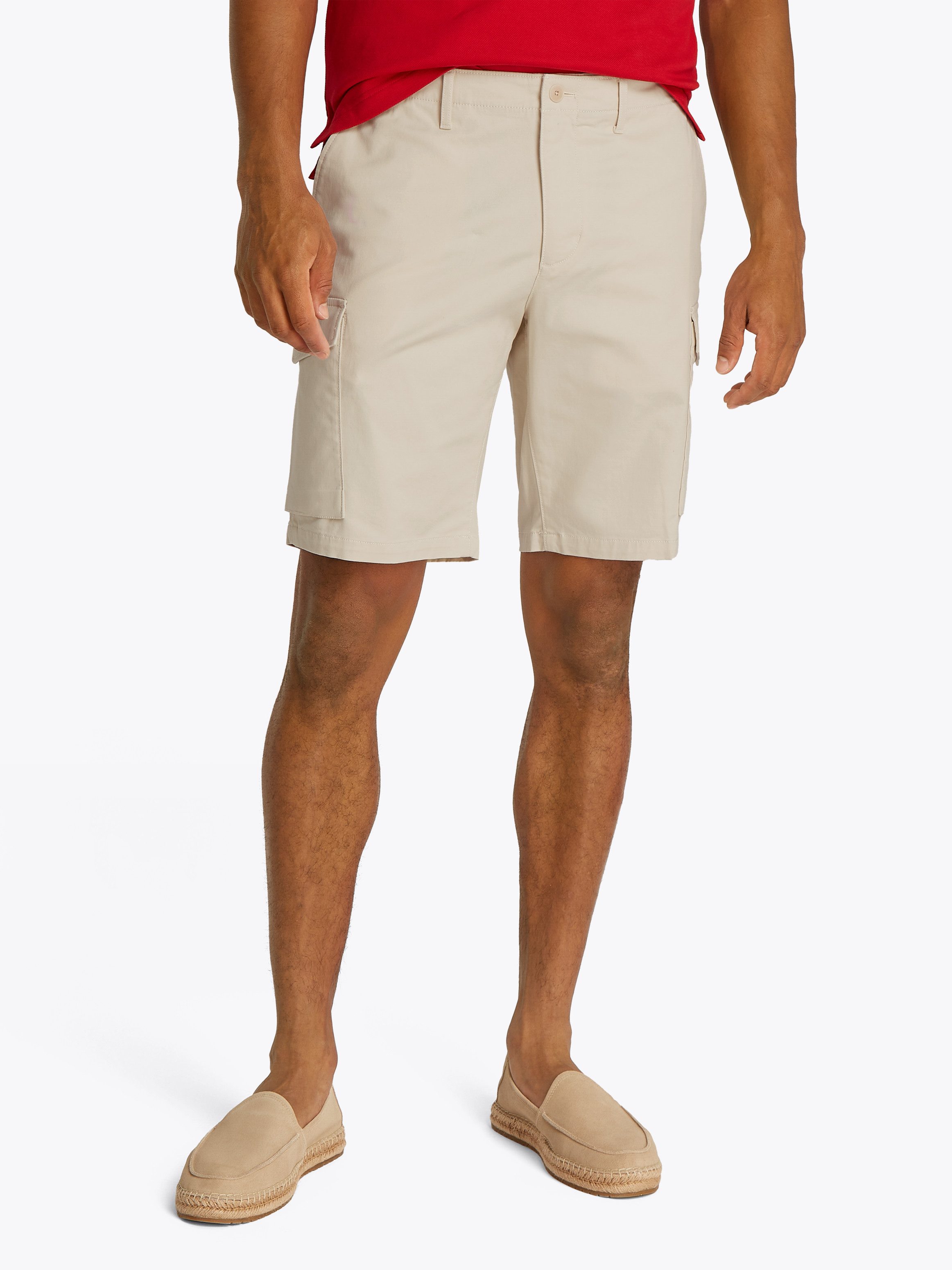 Tommy Hilfiger Cargoshort HARLEM CARGO 1985 in een eenvoudig ontwerp heren korte broeken maat 33 beige