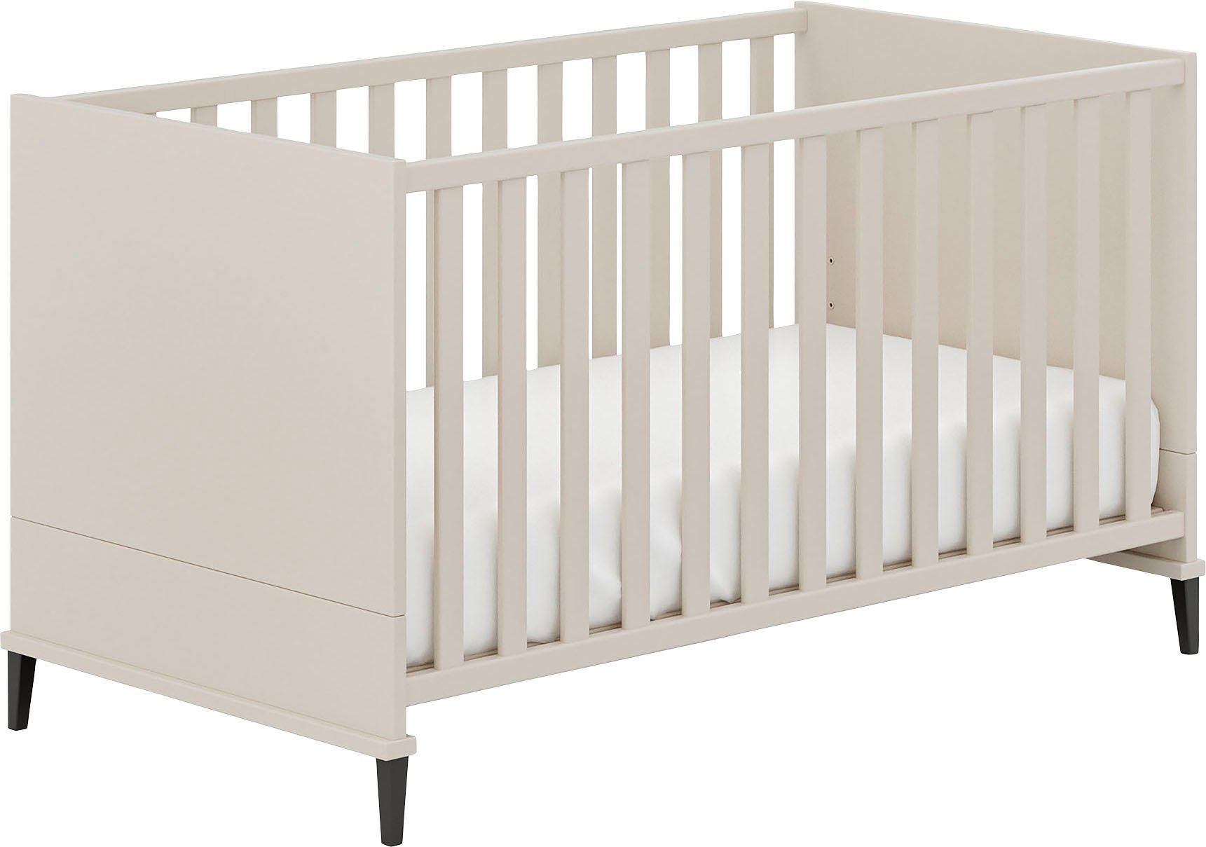 PAIDI Kinderwelten Ledikantje ARI, by PAIDI 4-voudig in hoogte verstelbaar, om te bouwen tot kinderbed/ kinderbank babybedden beige