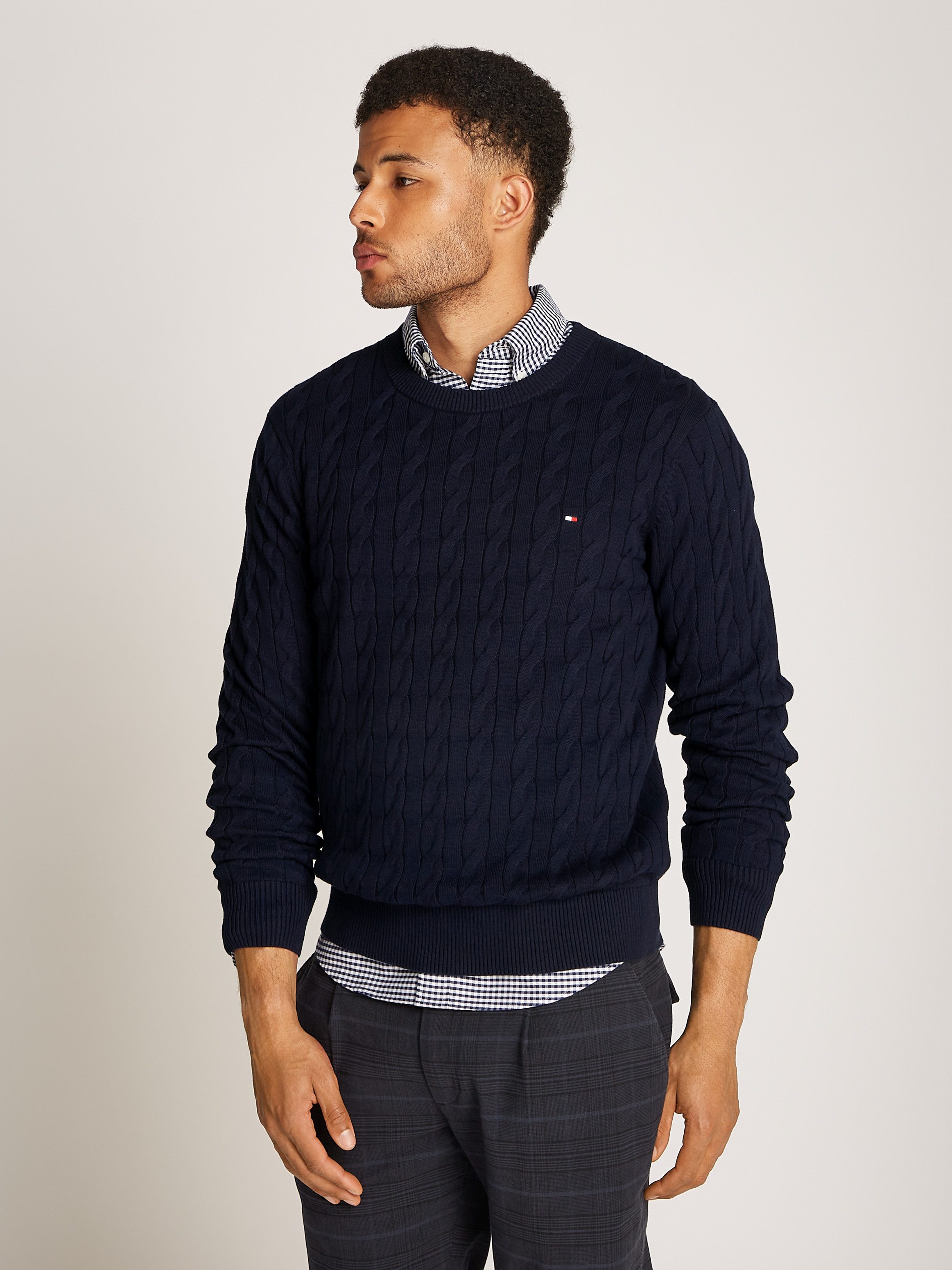 Tommy Hilfiger Gebreide trui CLASSIC CABLE CREW NECK