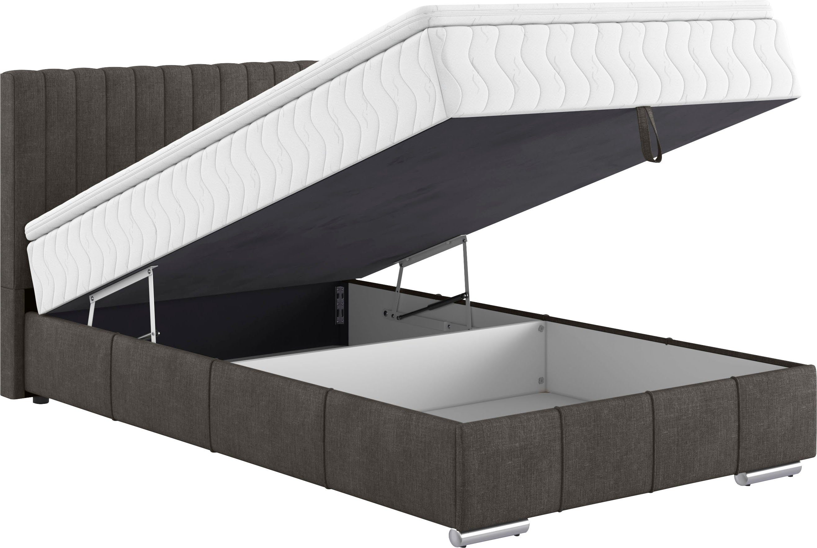 INOSIGN Boxspring Thor met bedbodem, incl. matras, topverkoper Topmatras en sierkussen, in verschillende hardheden beschikbaar