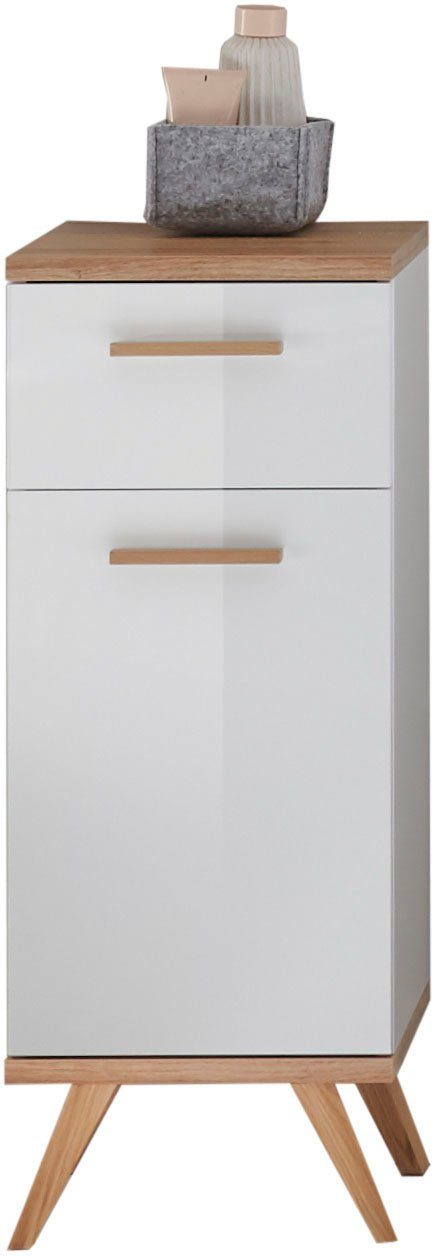 Saphir Badkamerserie Quickset 4-delig, wastafelonderkast met led-spiegelkast Onderkast, hangkast, incl. deurdempers, 5 deuren, 1 lade (4-delig)