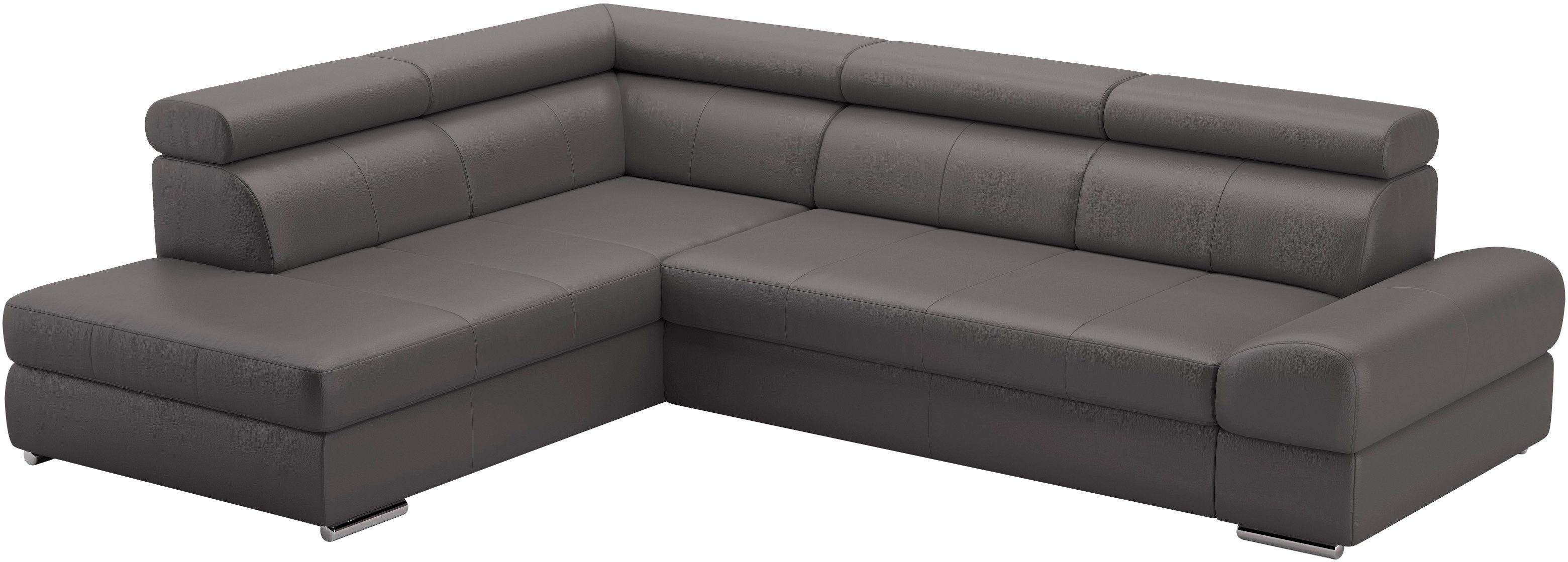 sit&more Hoekbank Broadway L-vorm met verstelbare hoofdsteunen, naar keuze met slaapfunctie