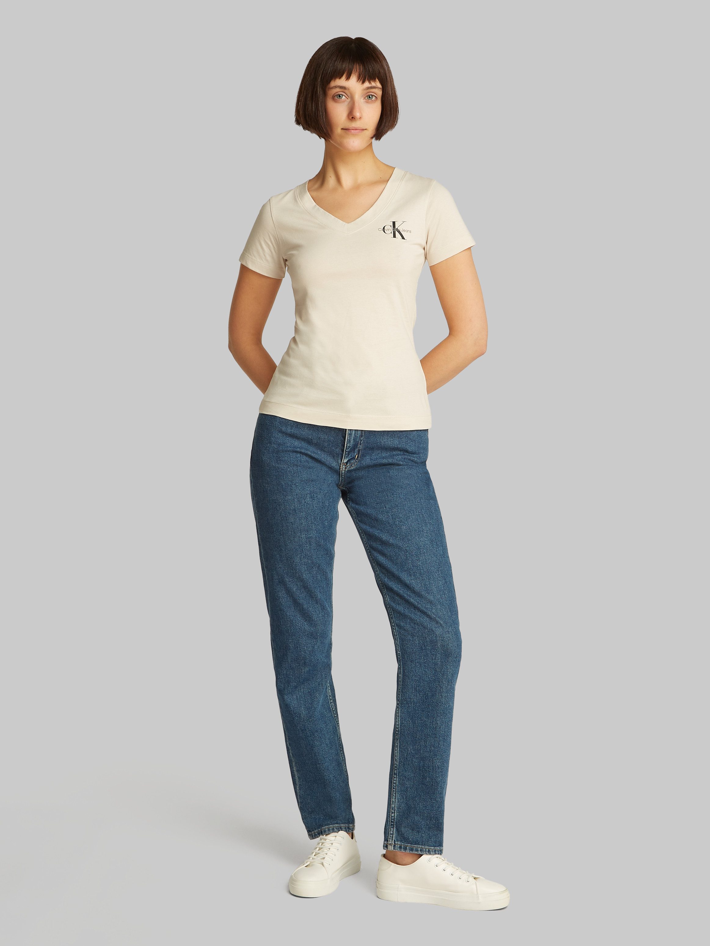 Calvin Klein T-shirt 2-PACK MONOLOGO V-NECK TEE (Set van 2)