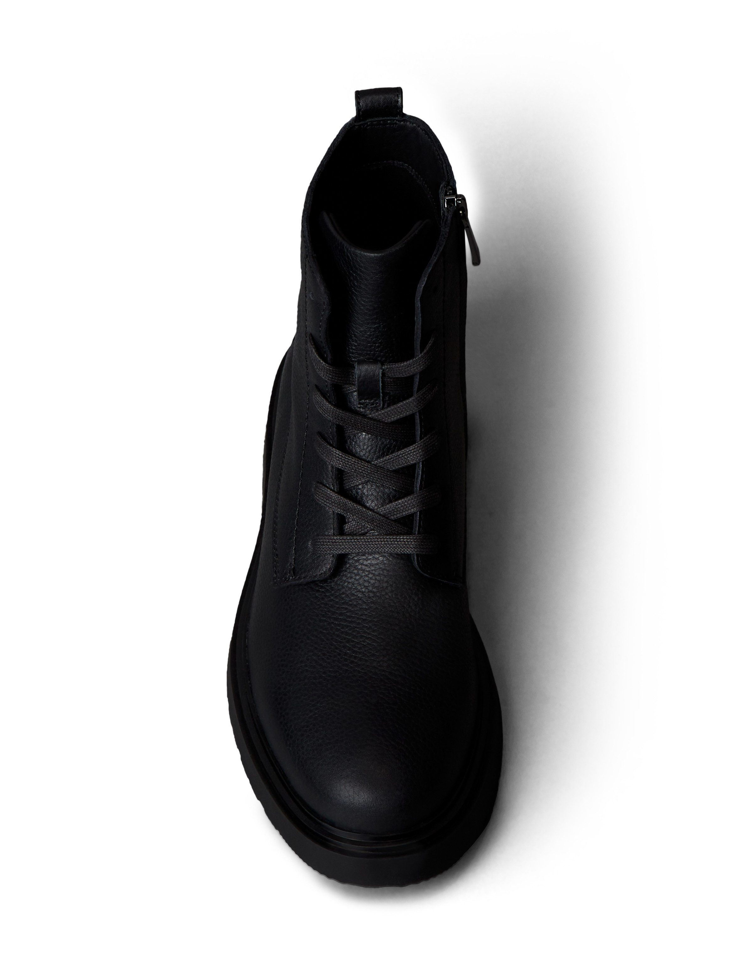 Calvin Klein Veterschoenen COMBAT ESS LACE UP ZIP BOOT LTH Veterenkellaars, Casual-boots met ritssluiting