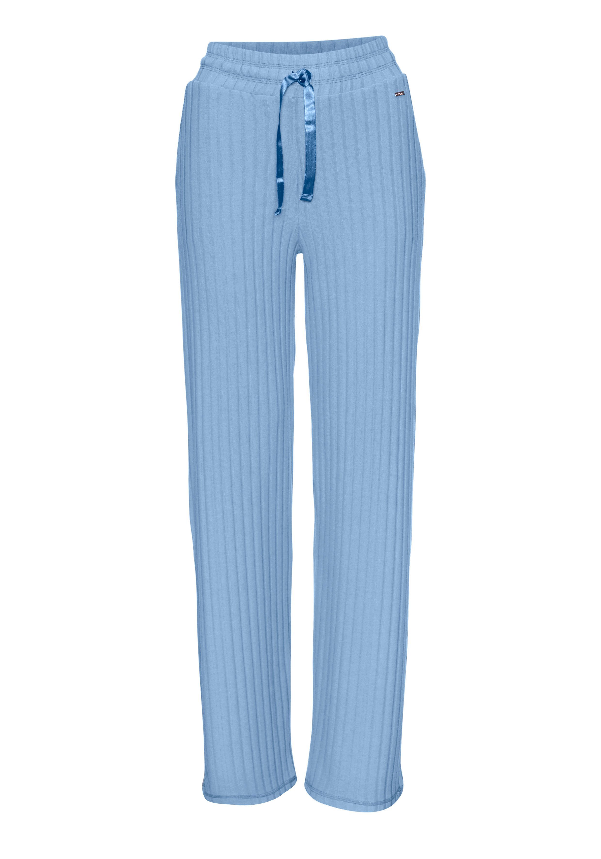 s.Oliver RED LABEL Beachwear Loungebroek met satijnen band om te binden, loungepak
