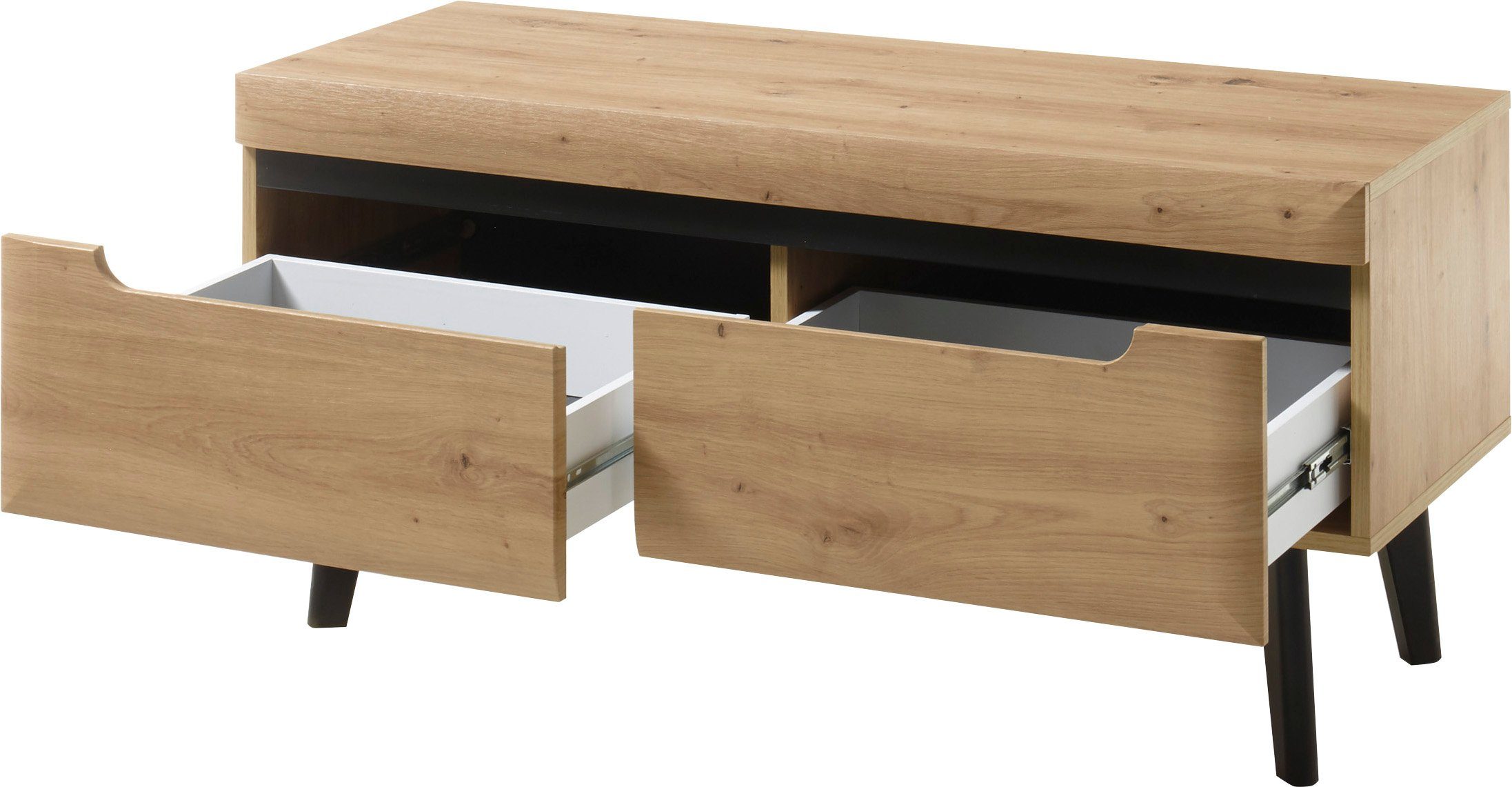 INOSIGN Tv-meubel Torge, TV-kast, TV-kommode, televisiekast, TV-bord afgeschuinde poten, drie kleuren, scandi design, 107 cm breed (1 stuk)