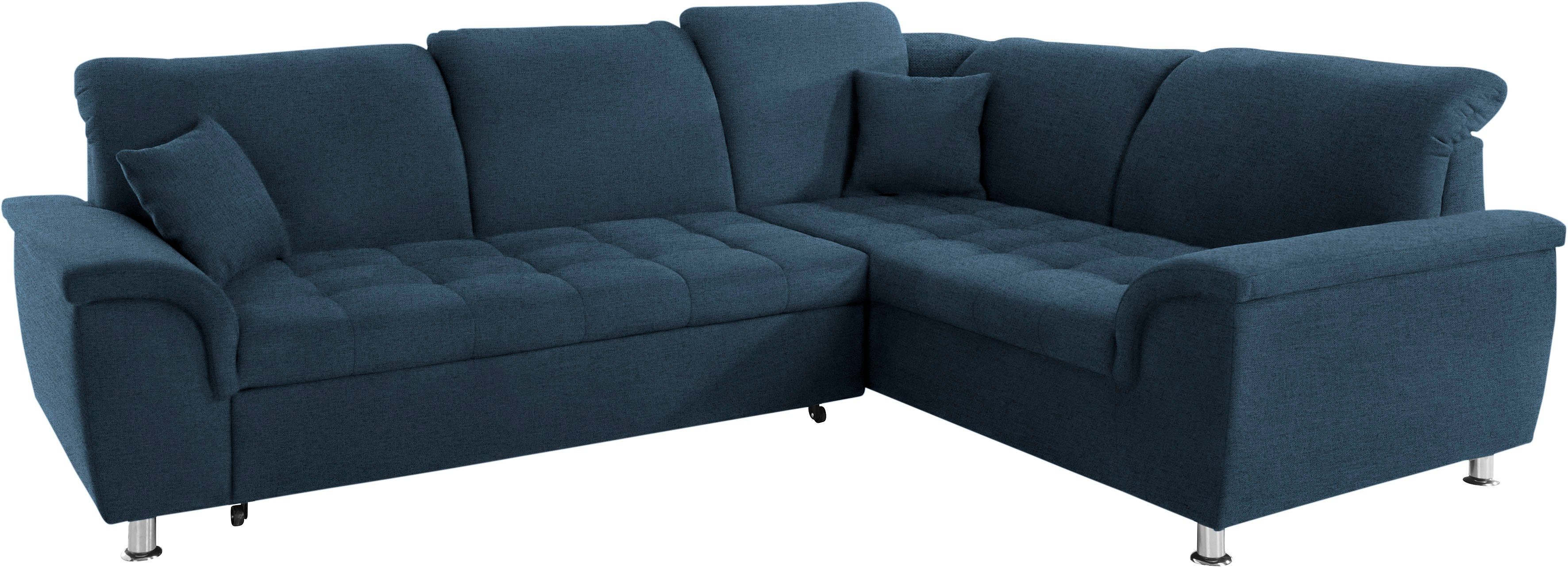 DOMO collection Hoekbank Franzi, tijdloos en elegant, moderne zittingstikking, L-Vorm