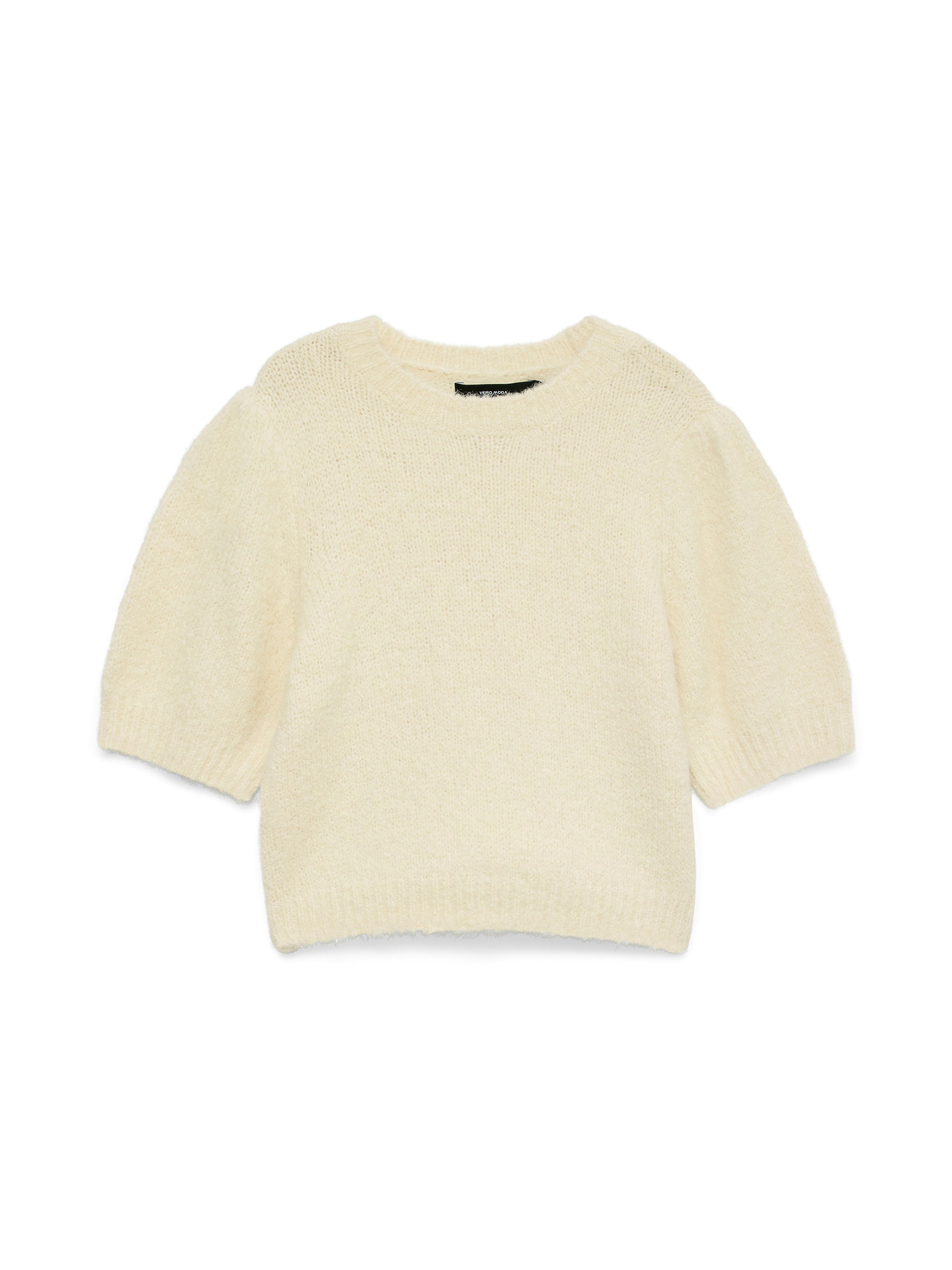 Vero Moda Gebreide trui VMNOVAH SS O-NECK PUFF PULLOVER GA NOOS