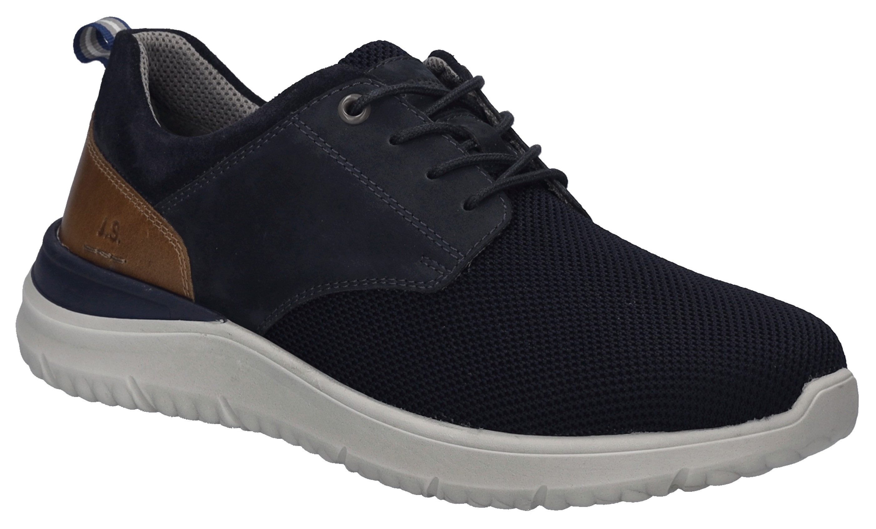 Josef Seibel Sneakers Wales 03 , instapschoen, slip-on sneaker, slipper met elastische veters heren veterschoenen maat 42 blauw