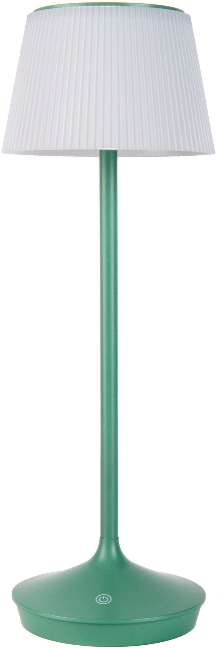 näve Led-tafellamp Zonne-lamp / acculamp "EMMI" Zonne-energie, accubedrijf, CCT, aanraaksensor, accutafellamp (1 stuk)