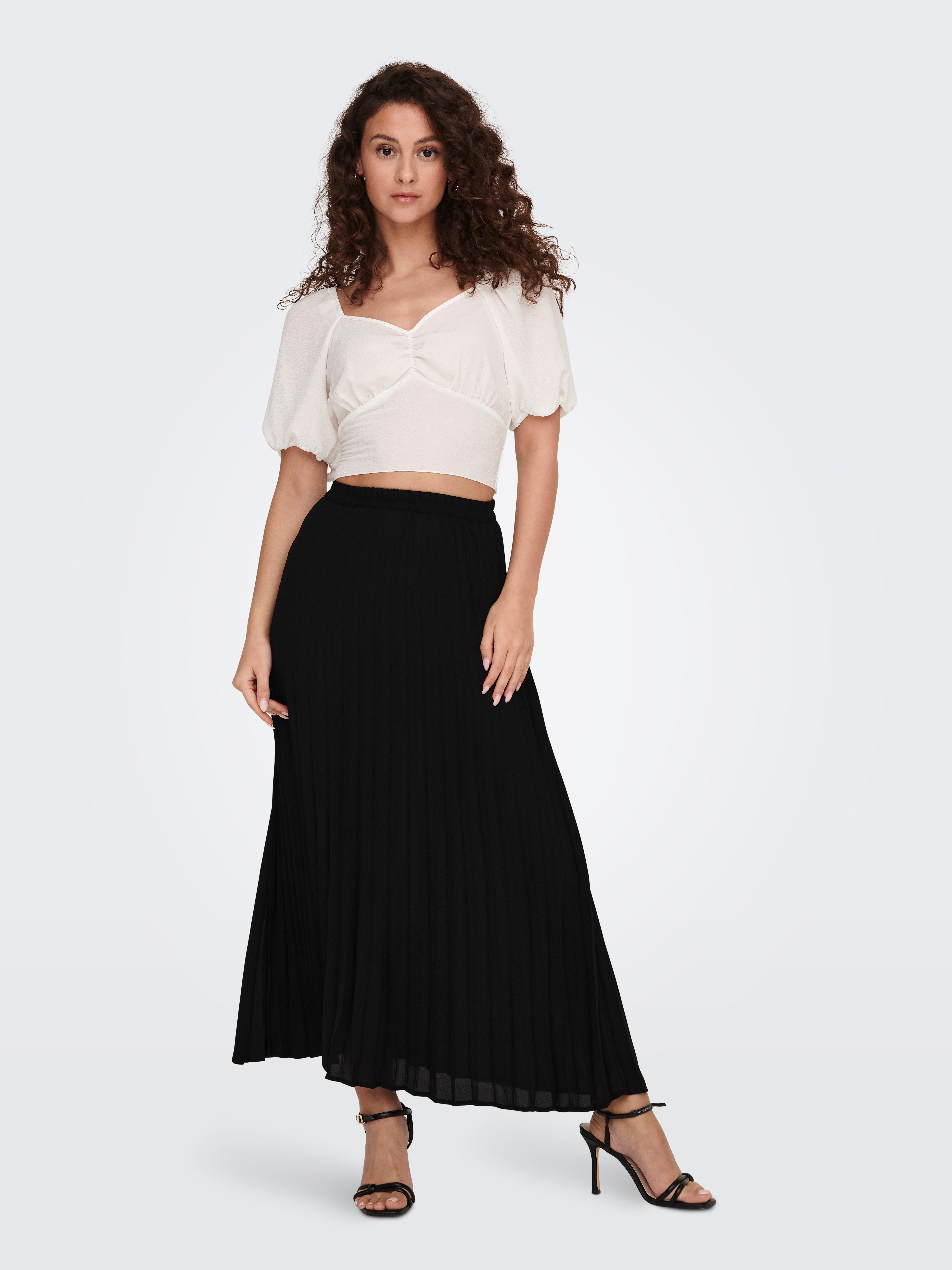 Only Plissérok ONLALMA LIFE POLY PLISSE SKIRT SOLID