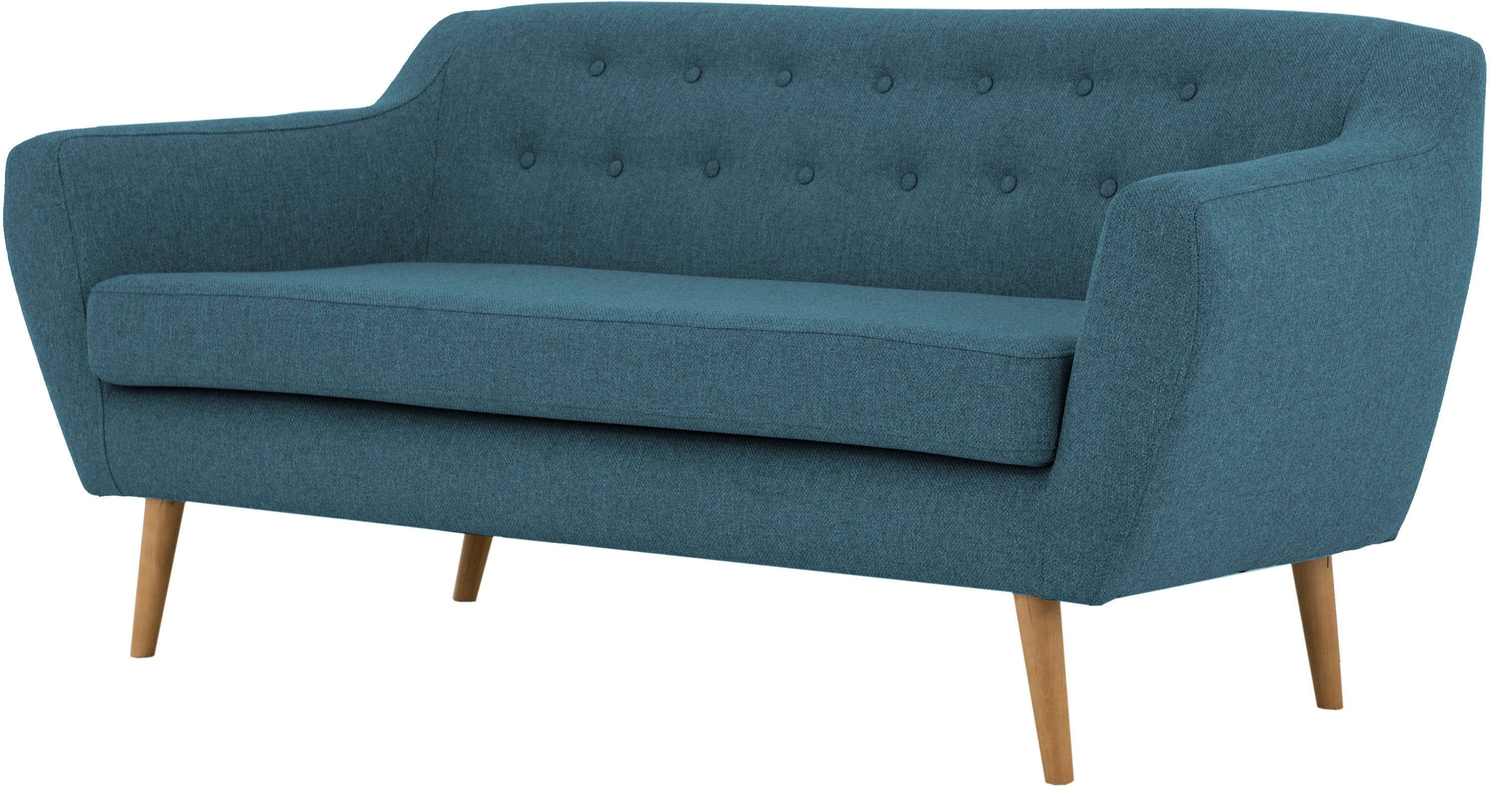 andas 3-zitsbank Hol met capitonnage achter in scandinavische stijl