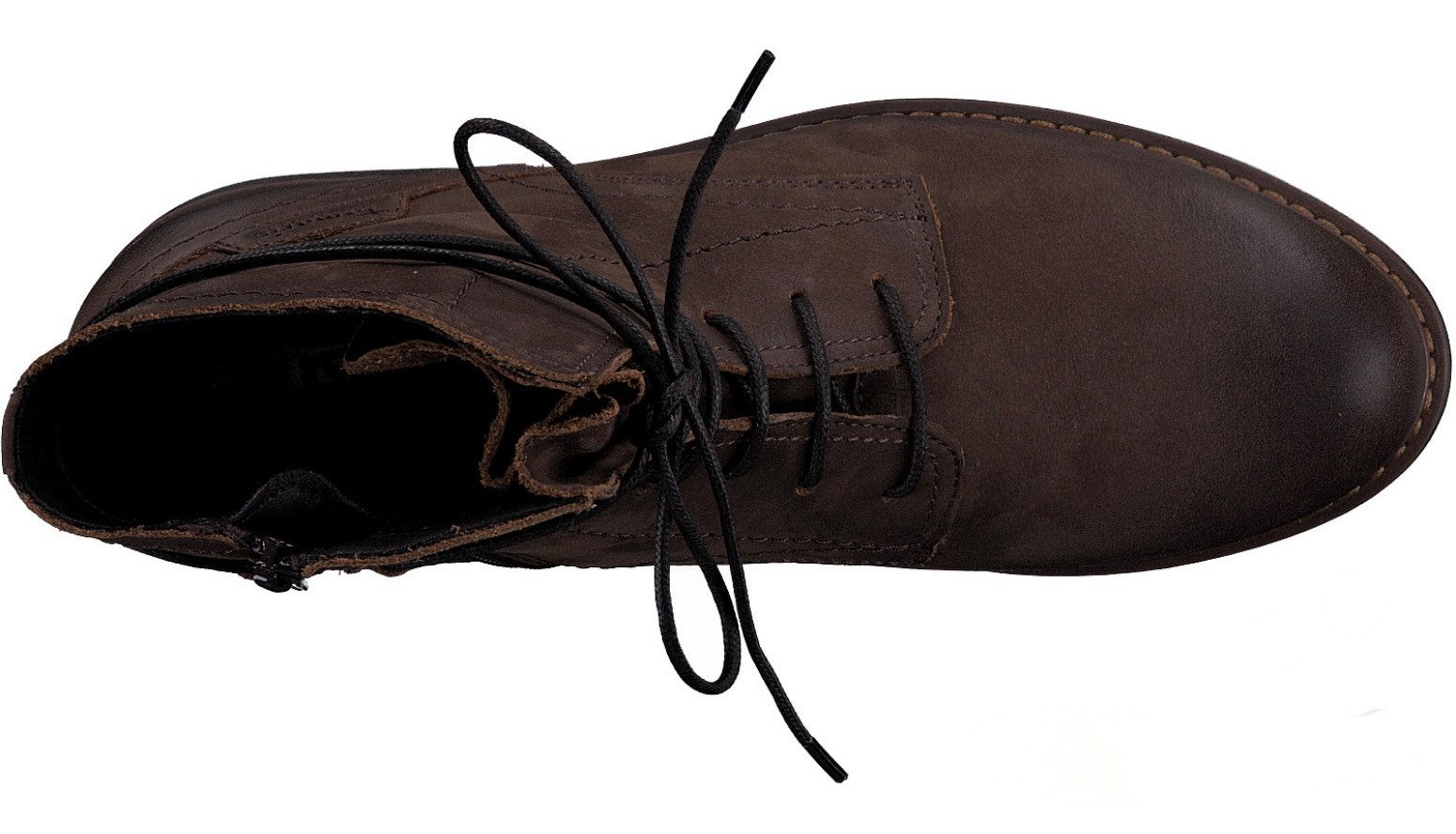 Tamaris Veterlaarsjes Blokhak, veterschoenen met rits voor een gemakkelijke instap