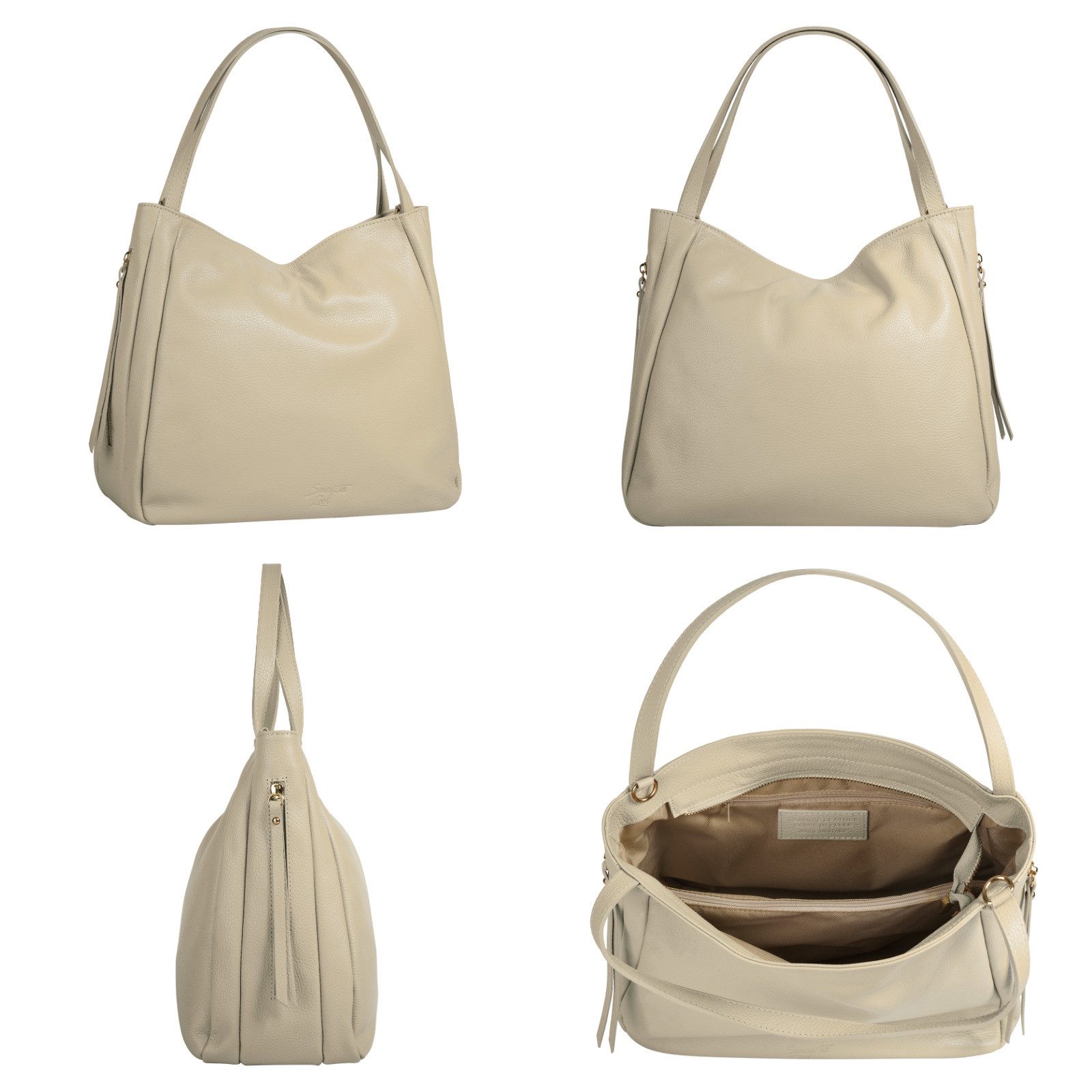 Samantha Look Schoudertas echt leer, made in italy
