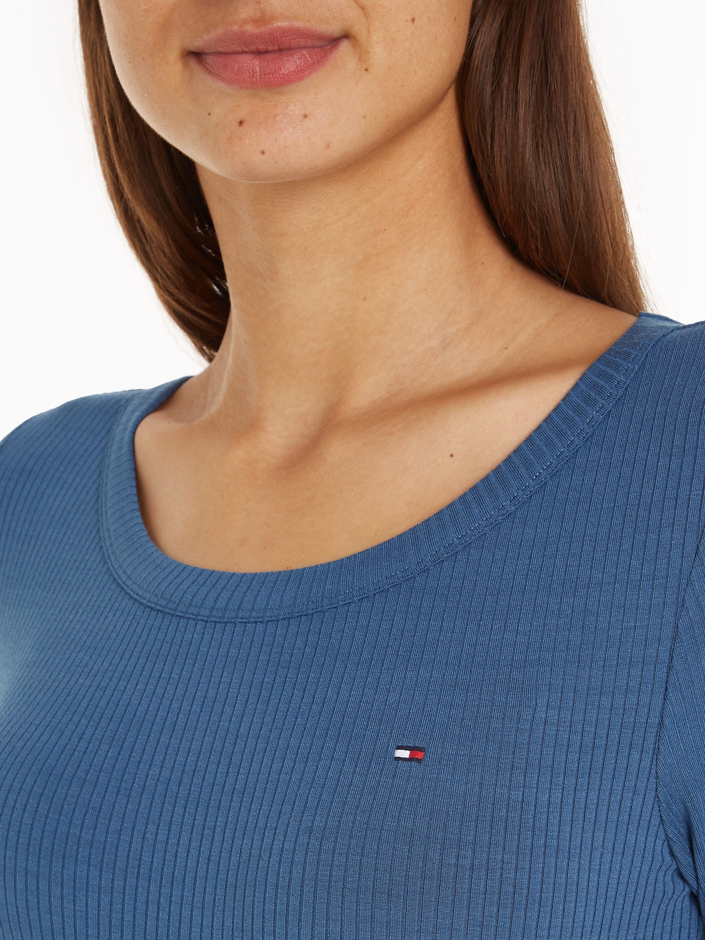 Tommy Hilfiger Shirt met lange mouwen SLIM 5X2 RIB O-NK LS