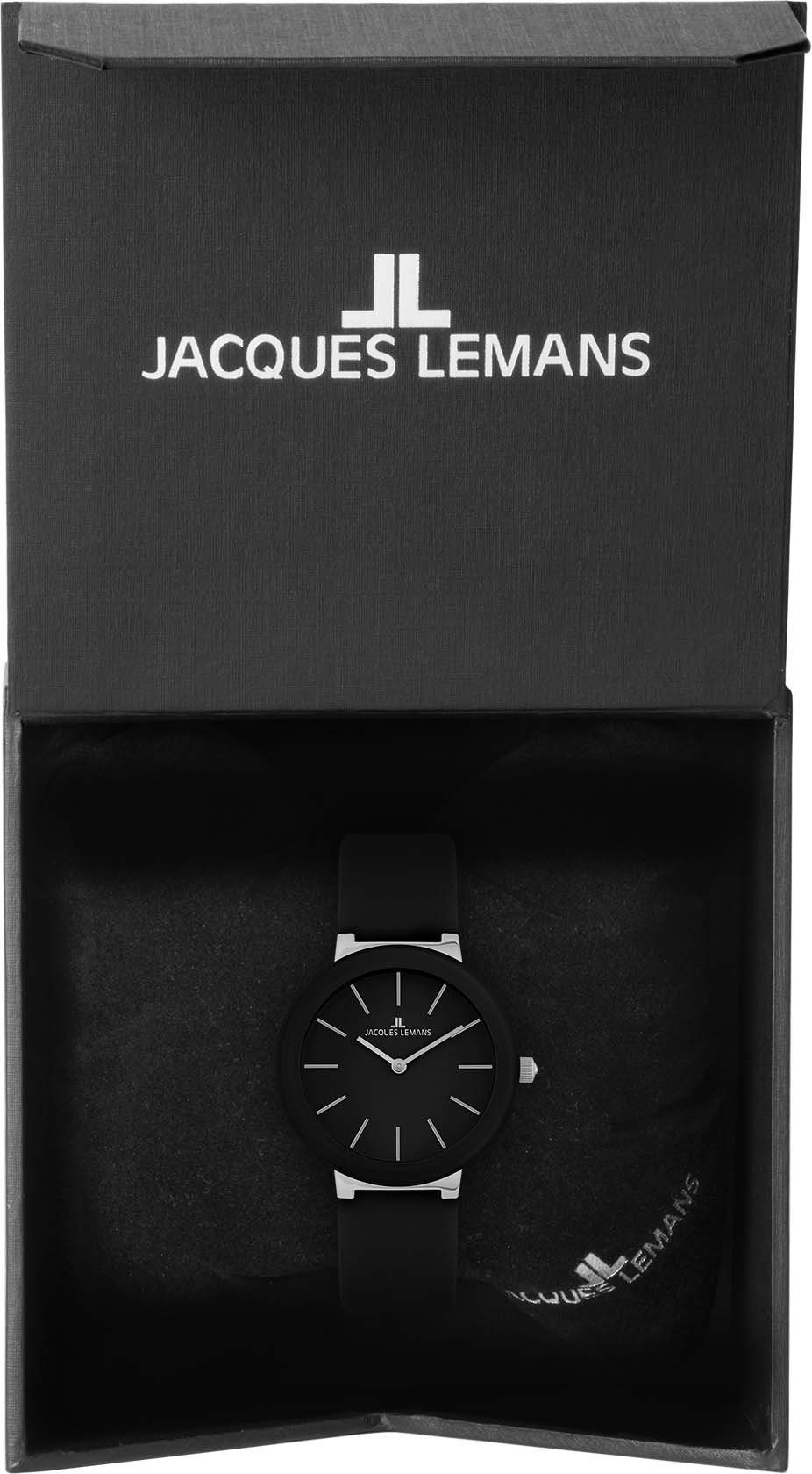 Jacques Lemans Kwartshorloge Monaco, 42-9A Polshorloge, dameshorloge, crystexglas, leren armband