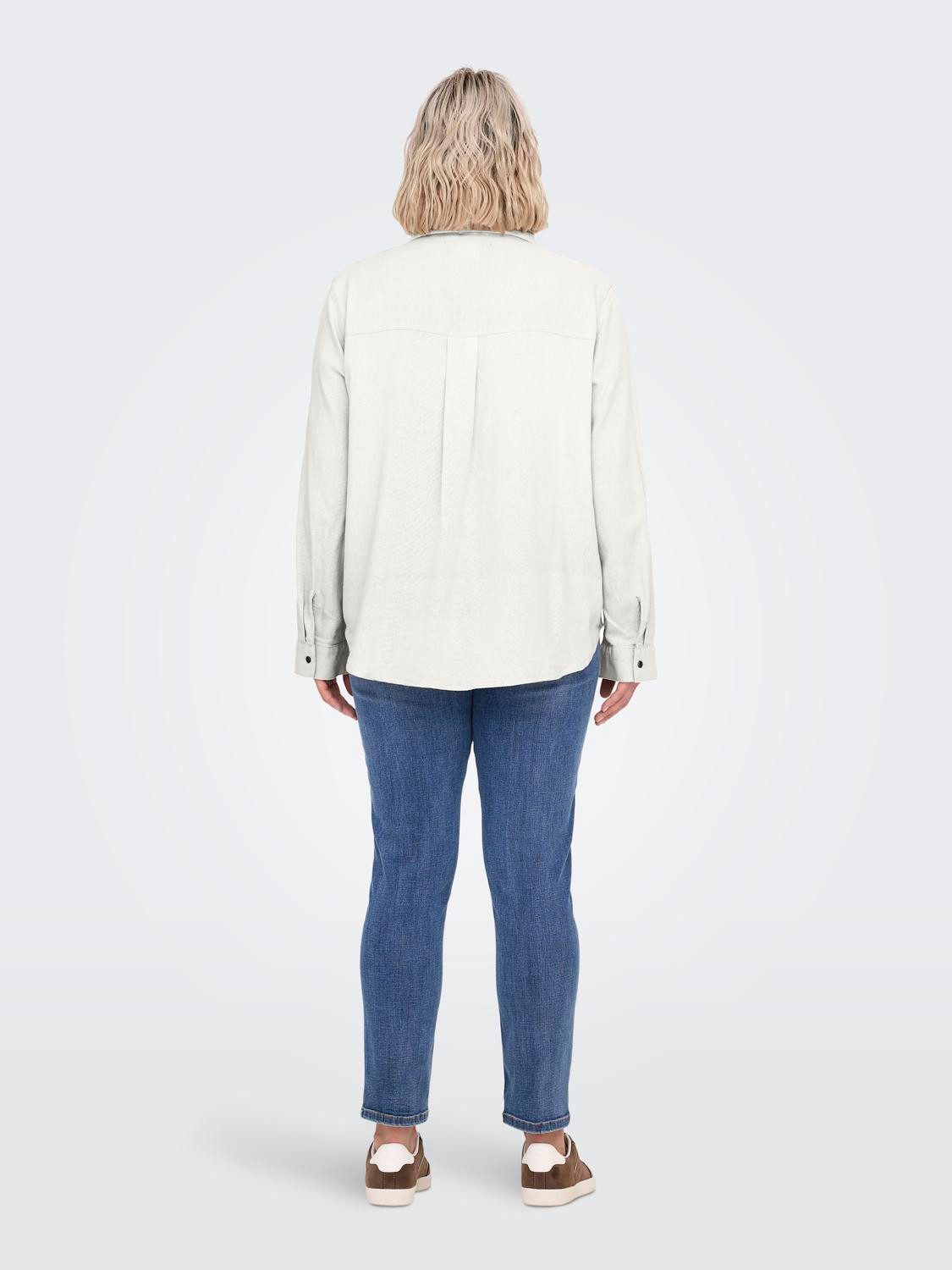 ONLY CARMAKOMA Blouse met lange mouwen CARYASMIN-CARO L/S LINEN SHIRT PNT