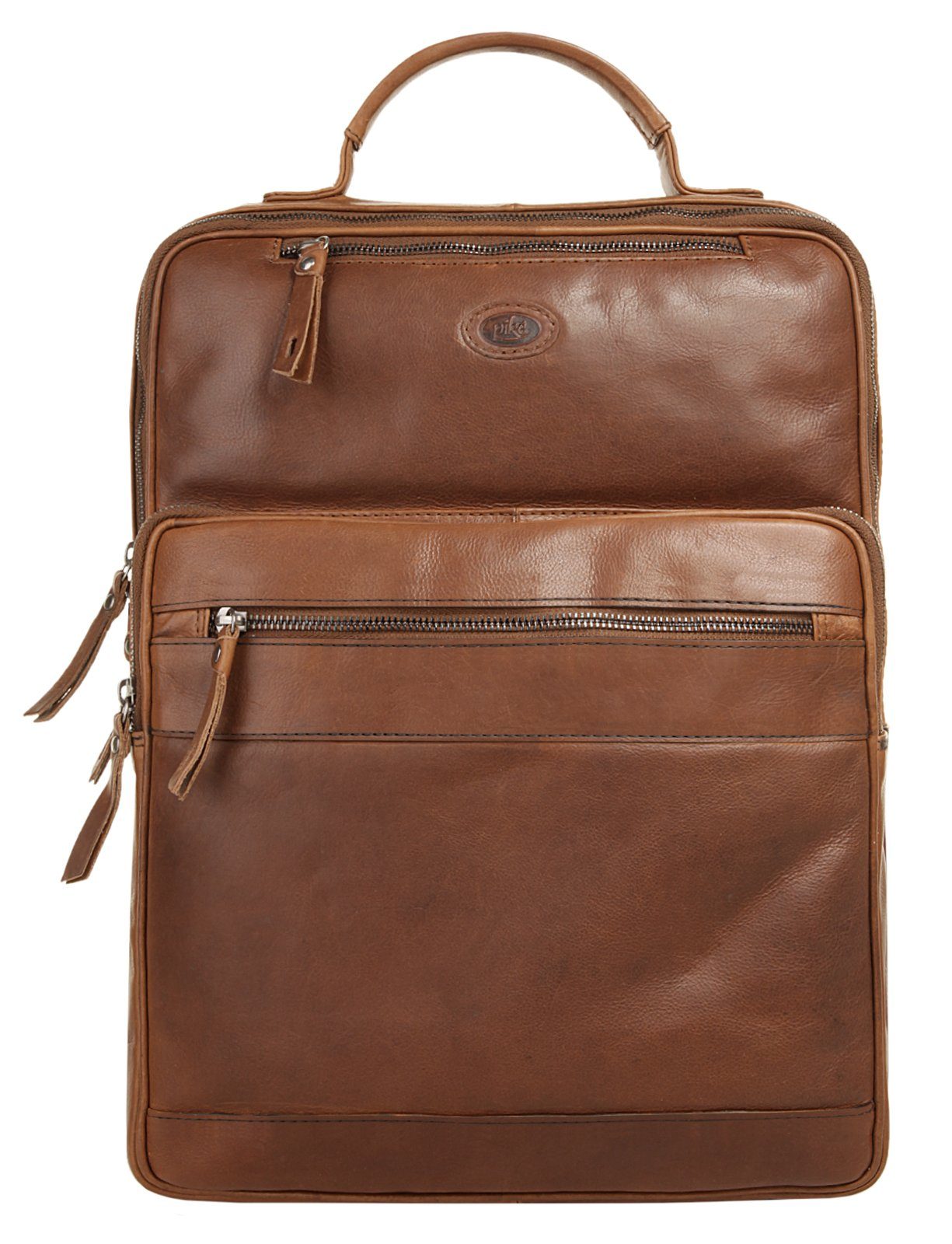 Piké Laptoprugzak echt leder unisex aktetassen & laptoptassen maat onesize bruin