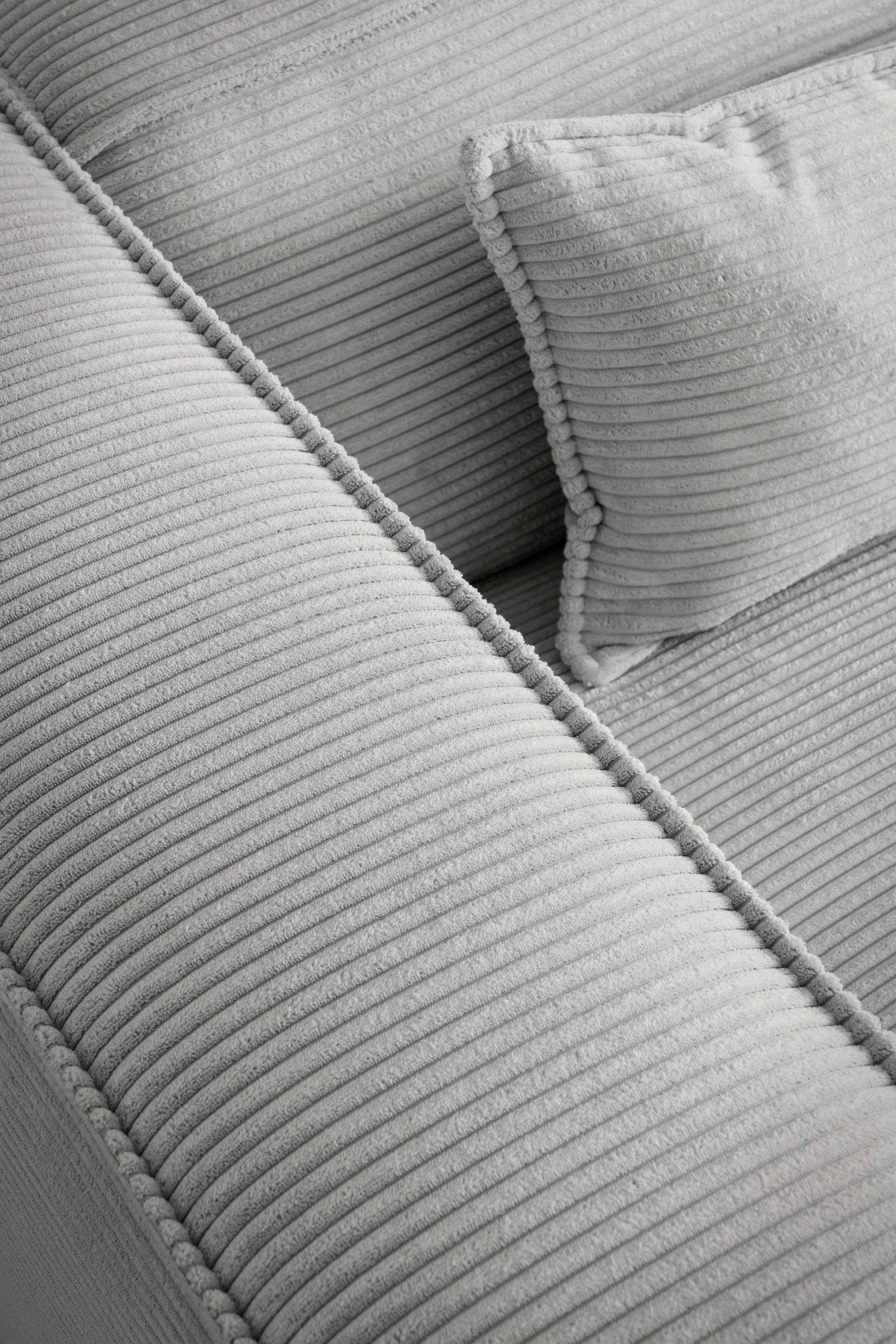 LeGer Home by Lena Gercke Hoekbank PIARA XXL, L-vorm met slaapfunctie, Big-sofa in cord of linnenlook Hocker verstelbaar tot slaapbank (krokodillenverbinder), diepe zitting