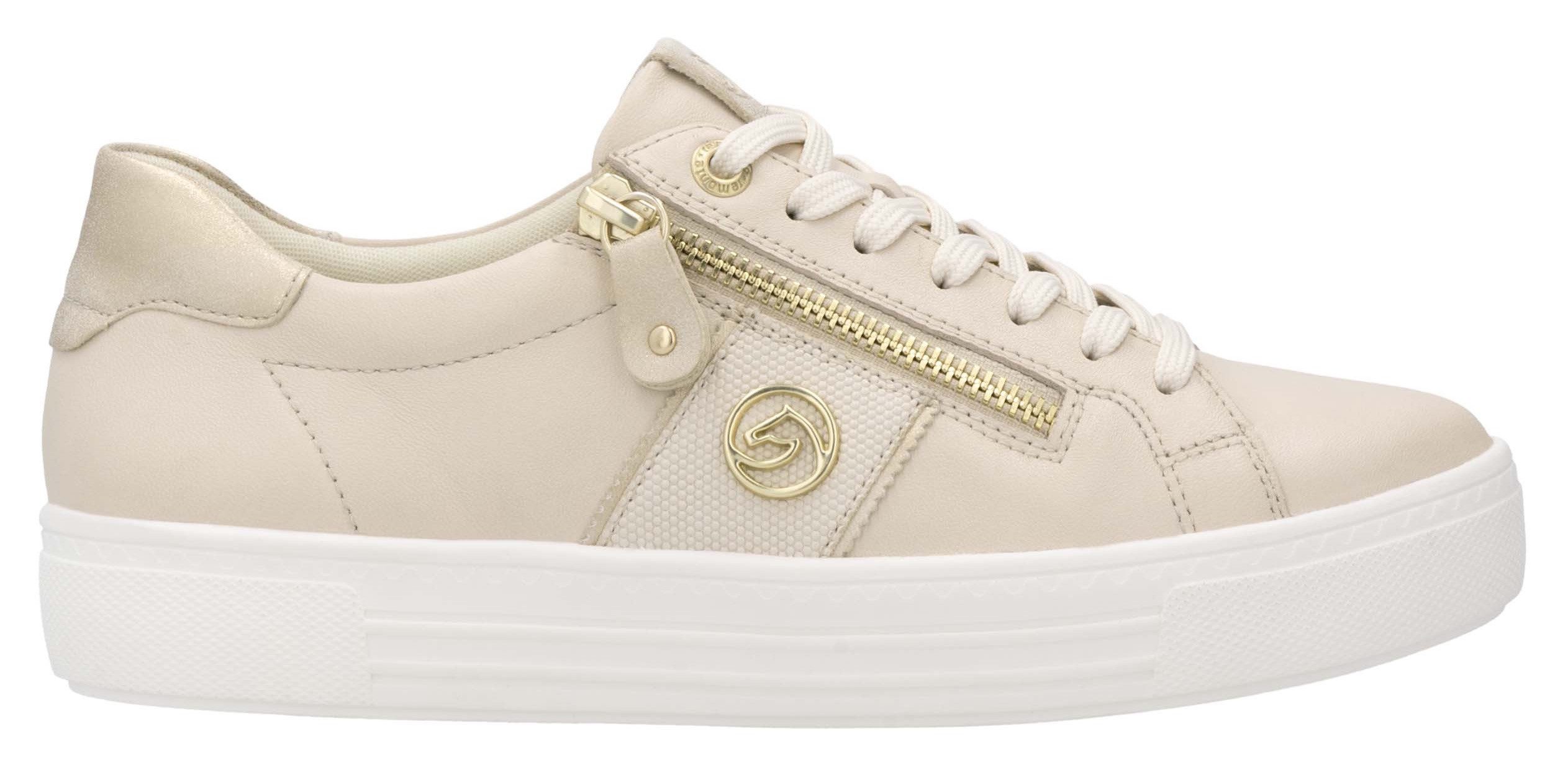 Remonte Plateausneakers , vrijetijdsschoen, lage schoen, veterschoen, uitneembare zachte inlegzool