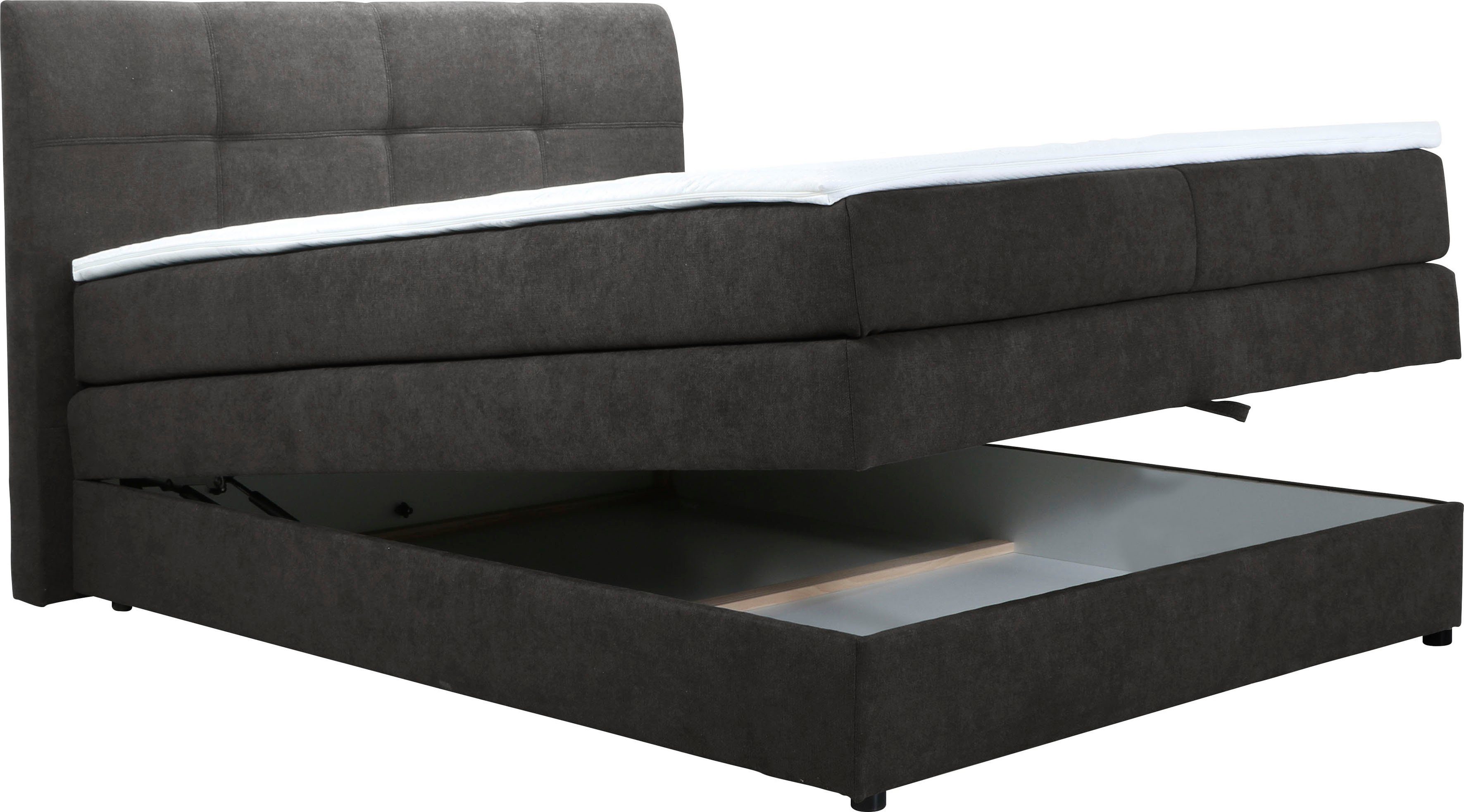 Home affaire Boxspring Finja bijzonder comfortabele lighoogte, met praktische bedkist (4-delig)