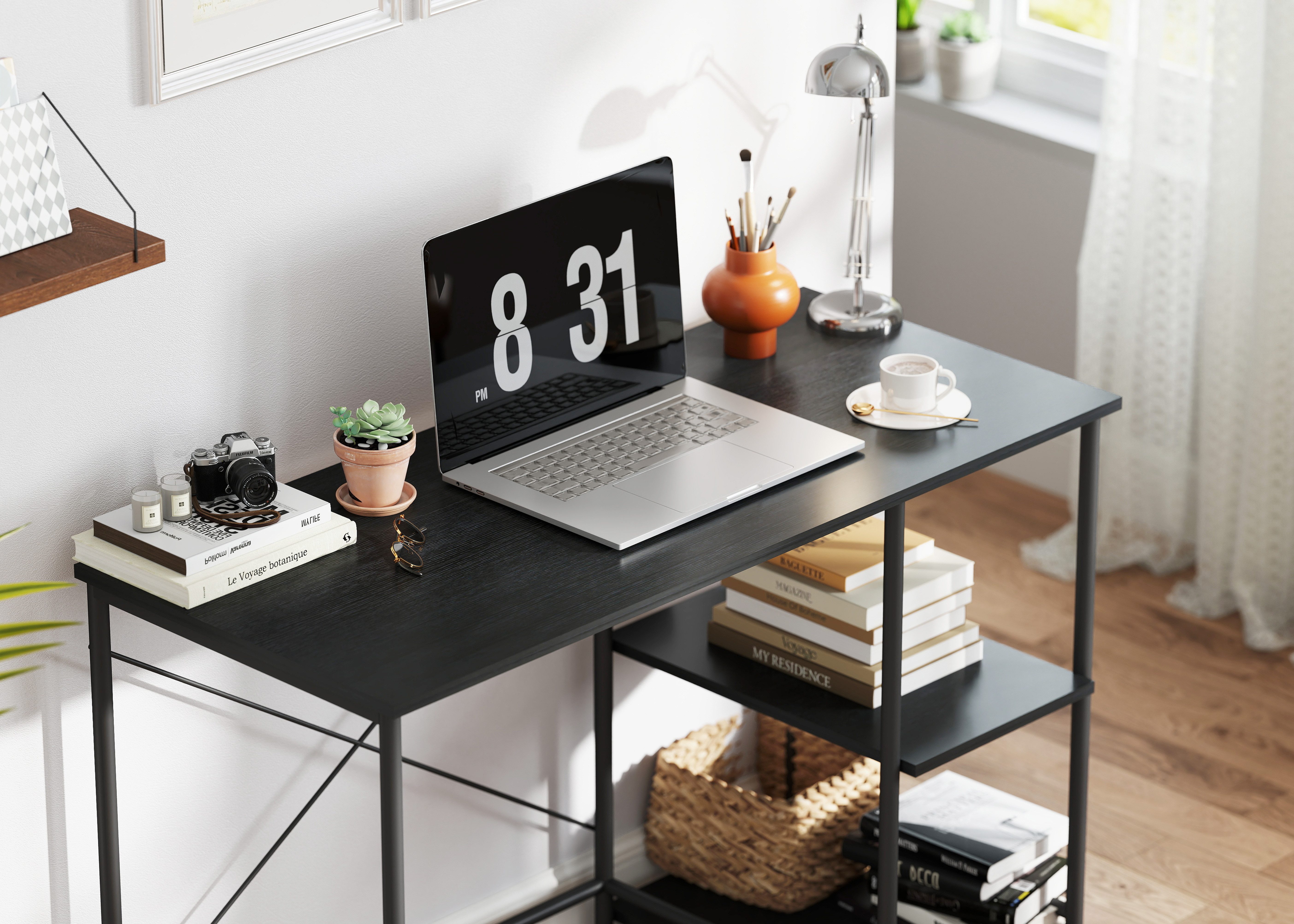 INOSIGN Bureau Skruva Computertafel, home-office, metalen frame, geringe diepte van 48 cm