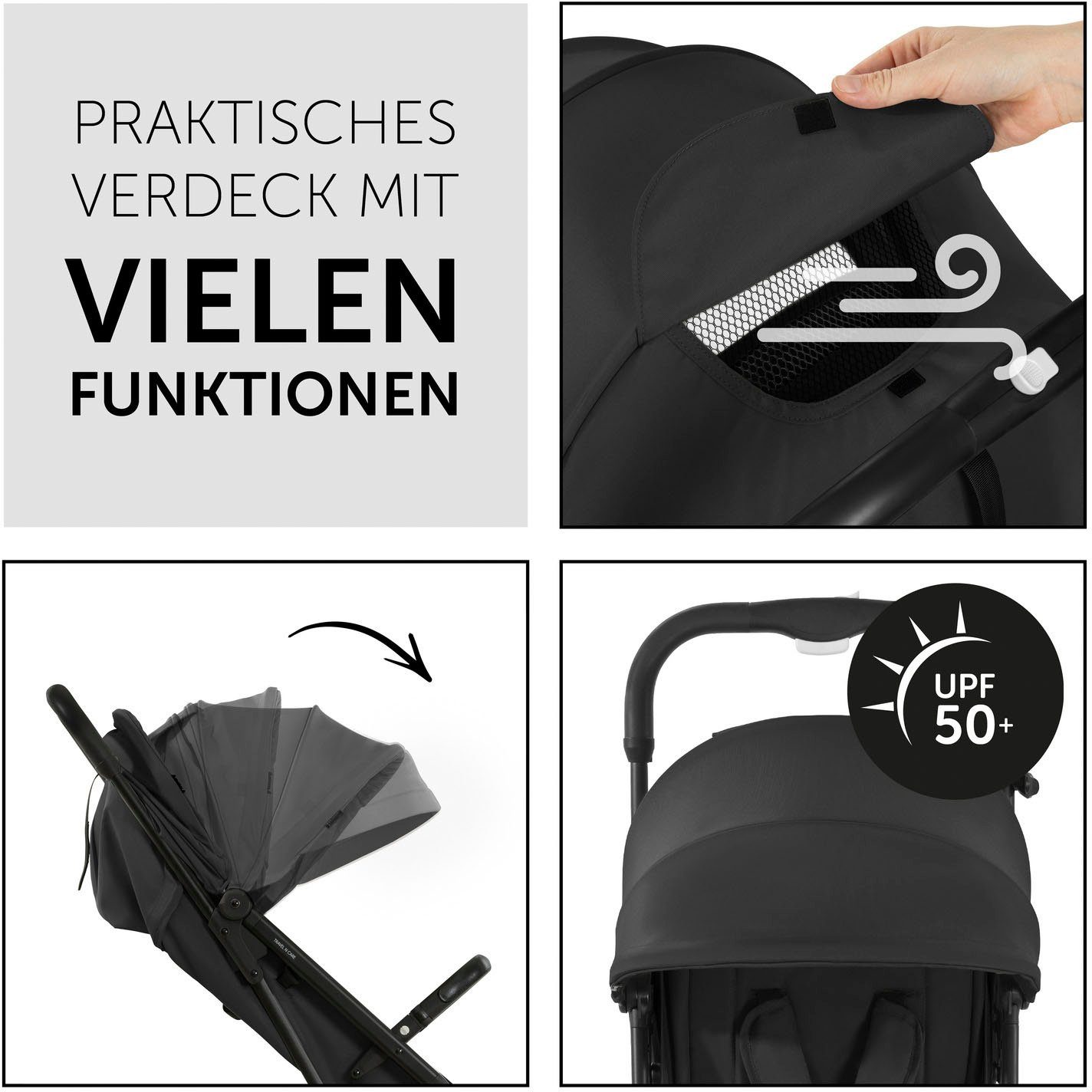 Hauck Kinder-buggy Travel N Care, black