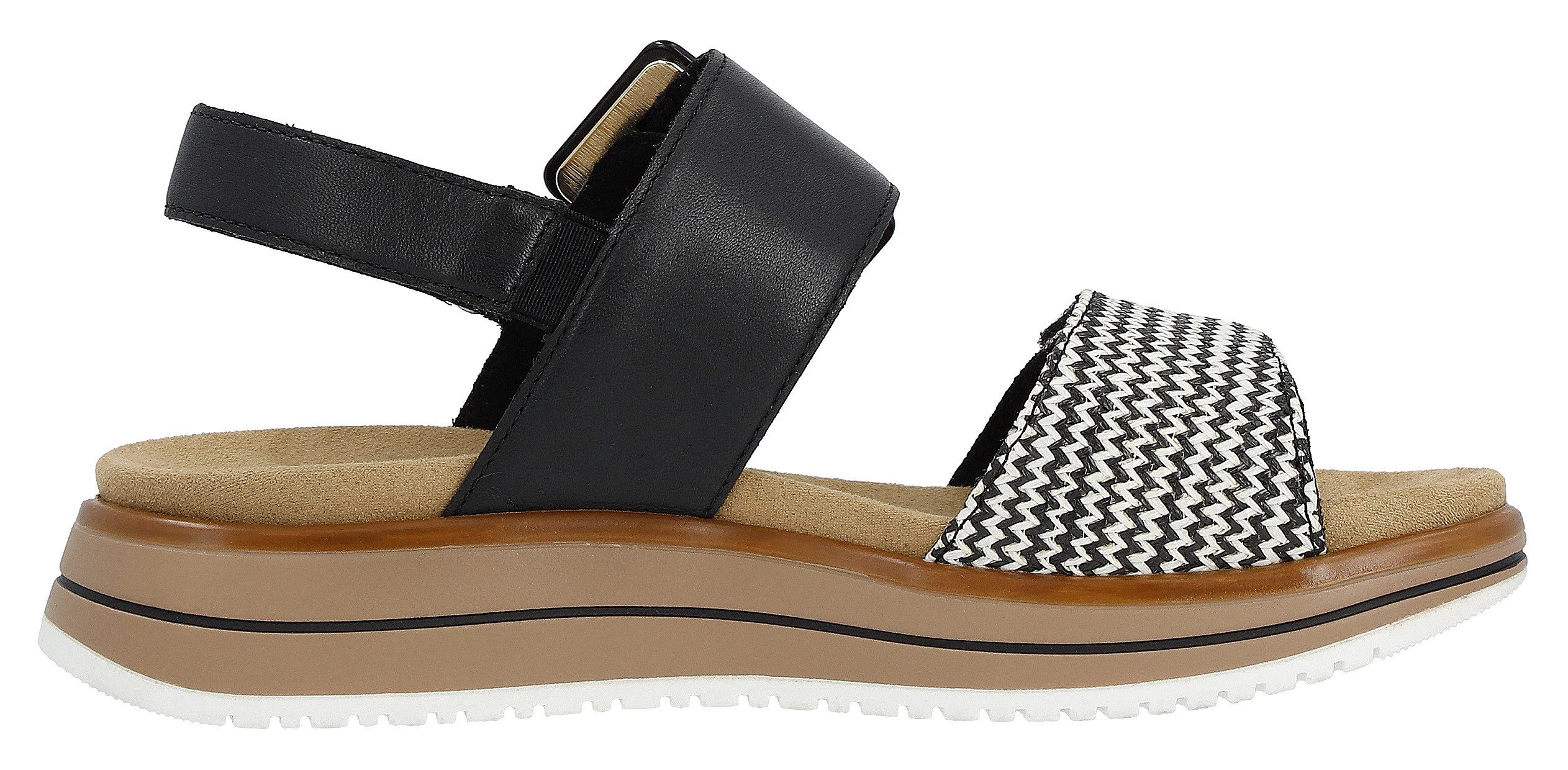 Remonte Sleehaksandaaltjes ELLE-Collection , zomerschoen, sandalen, comfortschoen met praktische klittenbandsluitingen