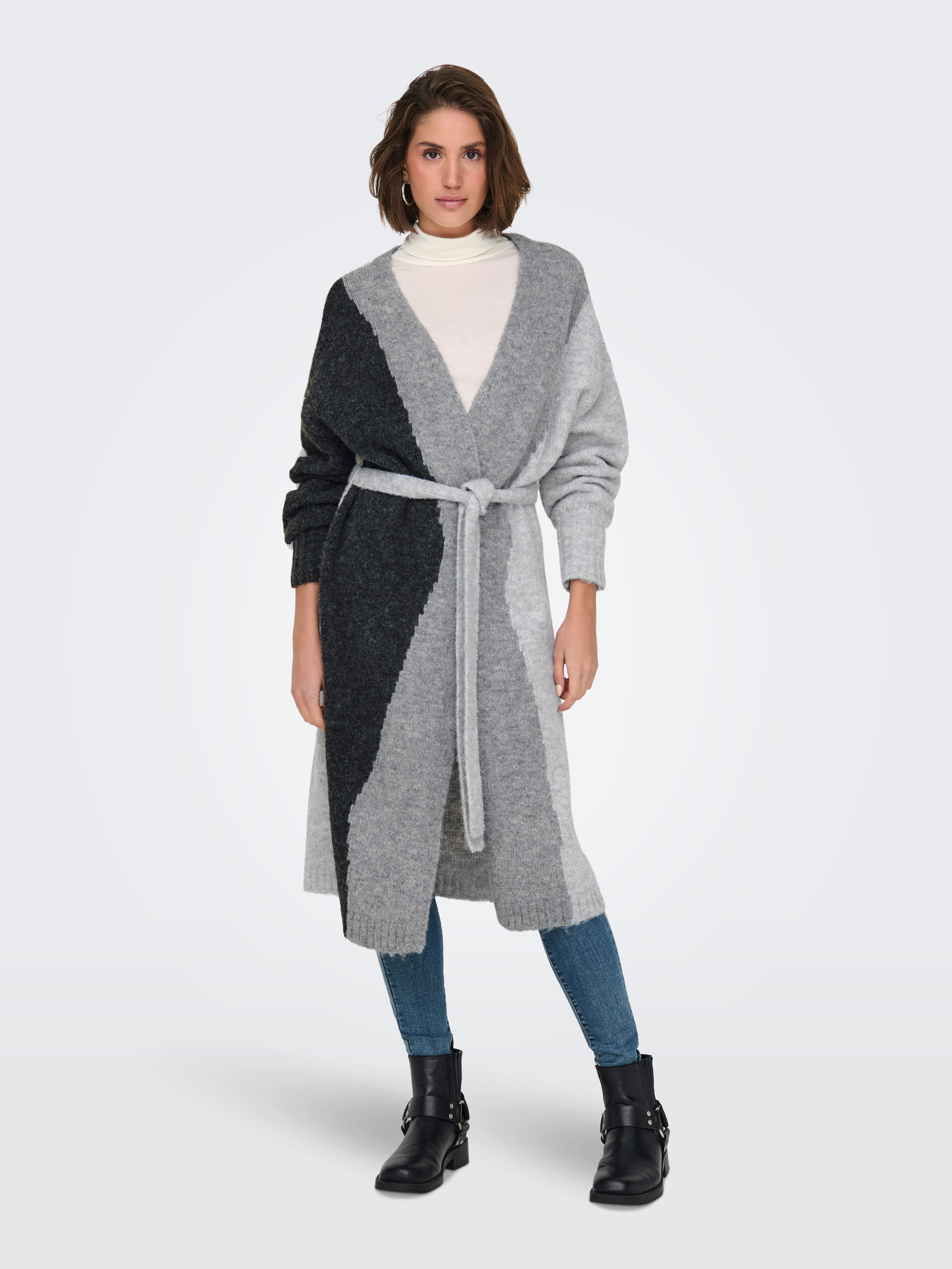 Only Vest ONLGRO LIFE LS BLOCK CARDIGAN KNT
