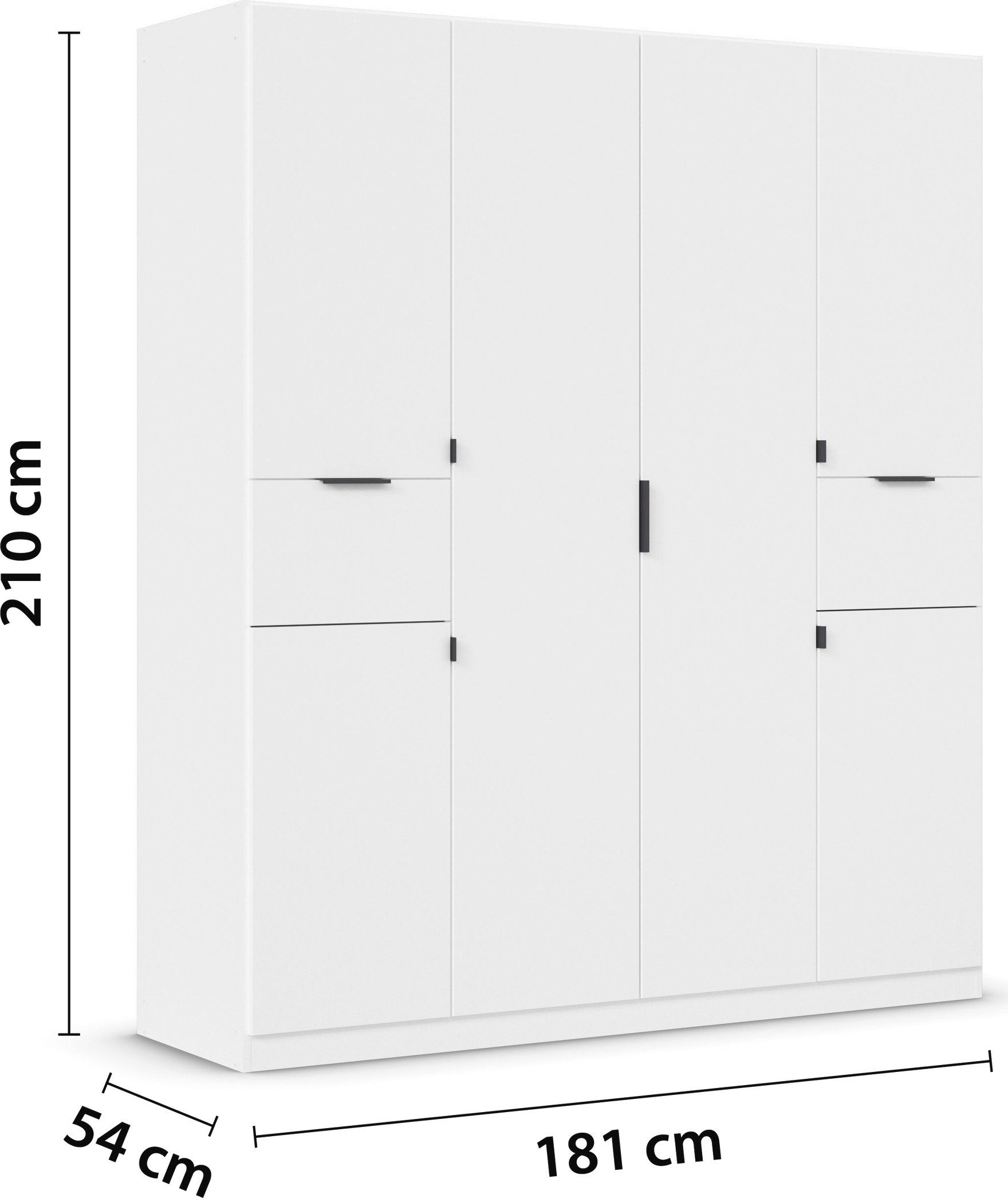 rauch Draaideurkast Kledingkast kast garderobe waskast TICAO met 2 ruime lades, veel opbergruimte made in germany