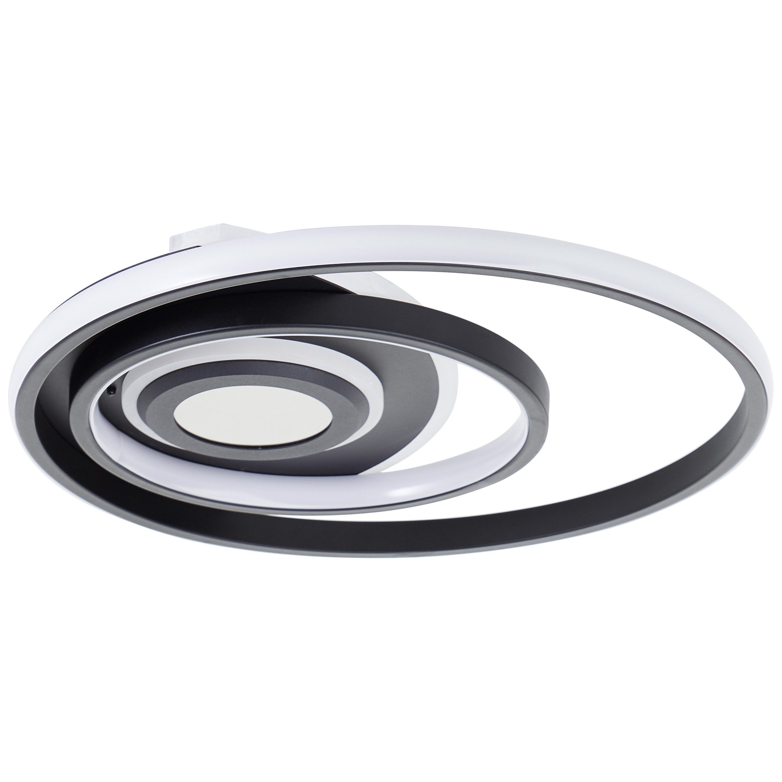Brilliant Leuchten Led-plafondlamp Opame Ø 41 cm, 4400 lm, dimbaar, 3000-6500 K, afstandsbediening, metaal, zwart