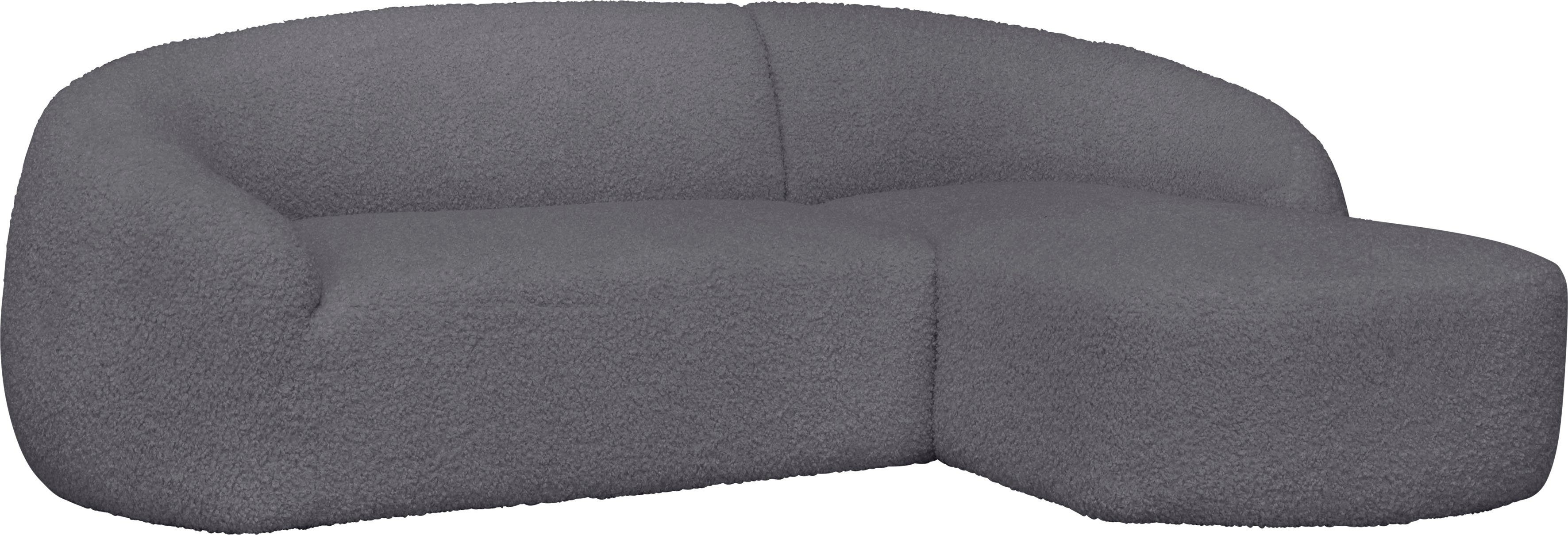 LeGer Home by Lena Gercke Hoekbank YANI L-vorm, designerbank, organische vorm, afmetingen B/D/H: 255/170/81 cm