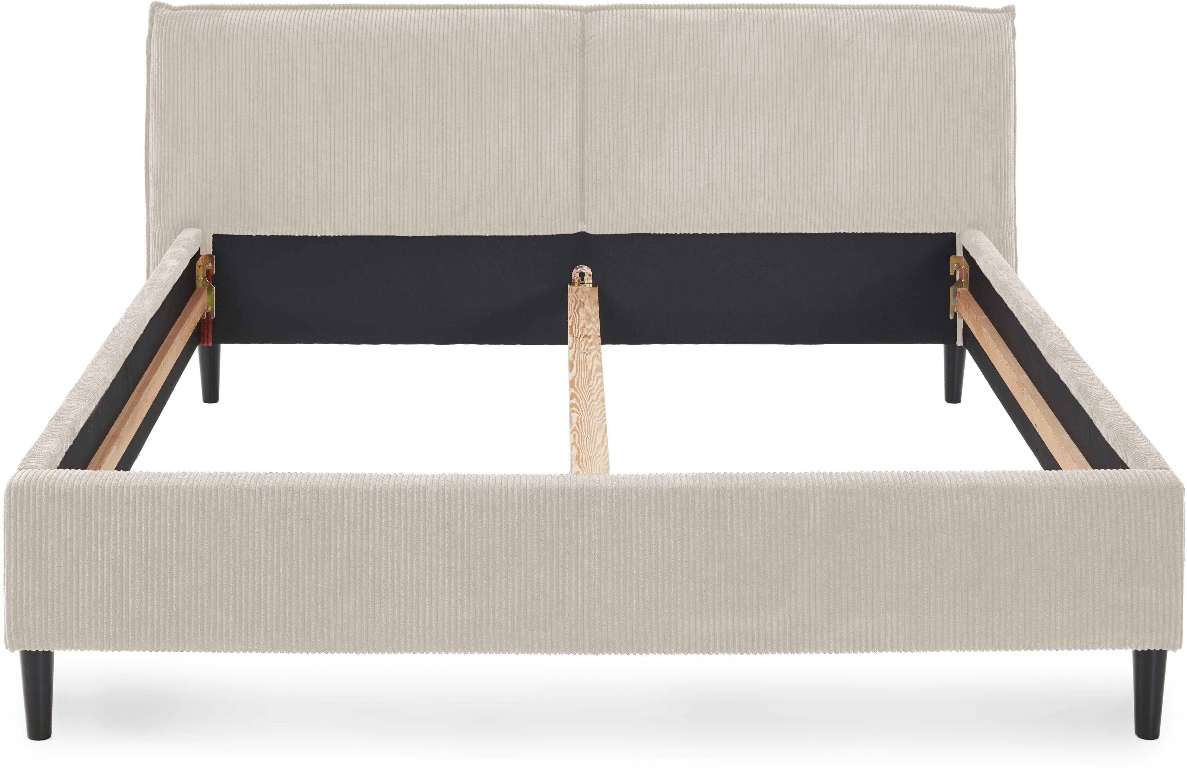 INOSIGN Gestoffeerd bed Brookfield met ribfluwelen bekleding en hoog draagvermogen