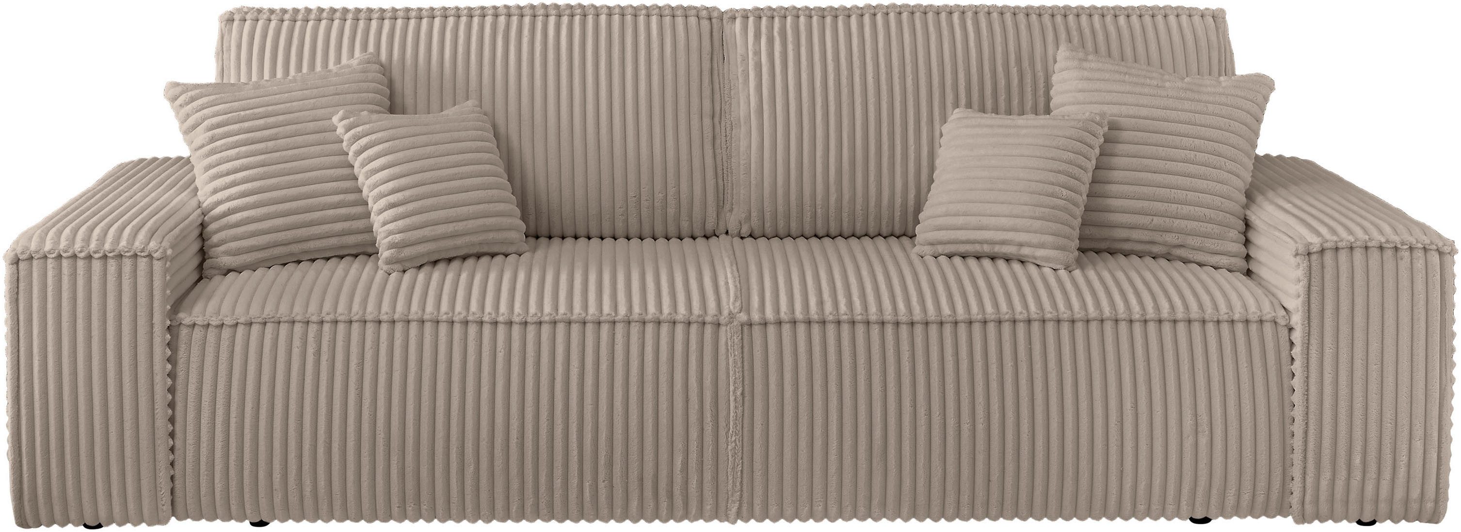 andas 3-zitsbank FINNLEY slaapbank 257 cm, slaapfunctie met bedlade (200/136cm)