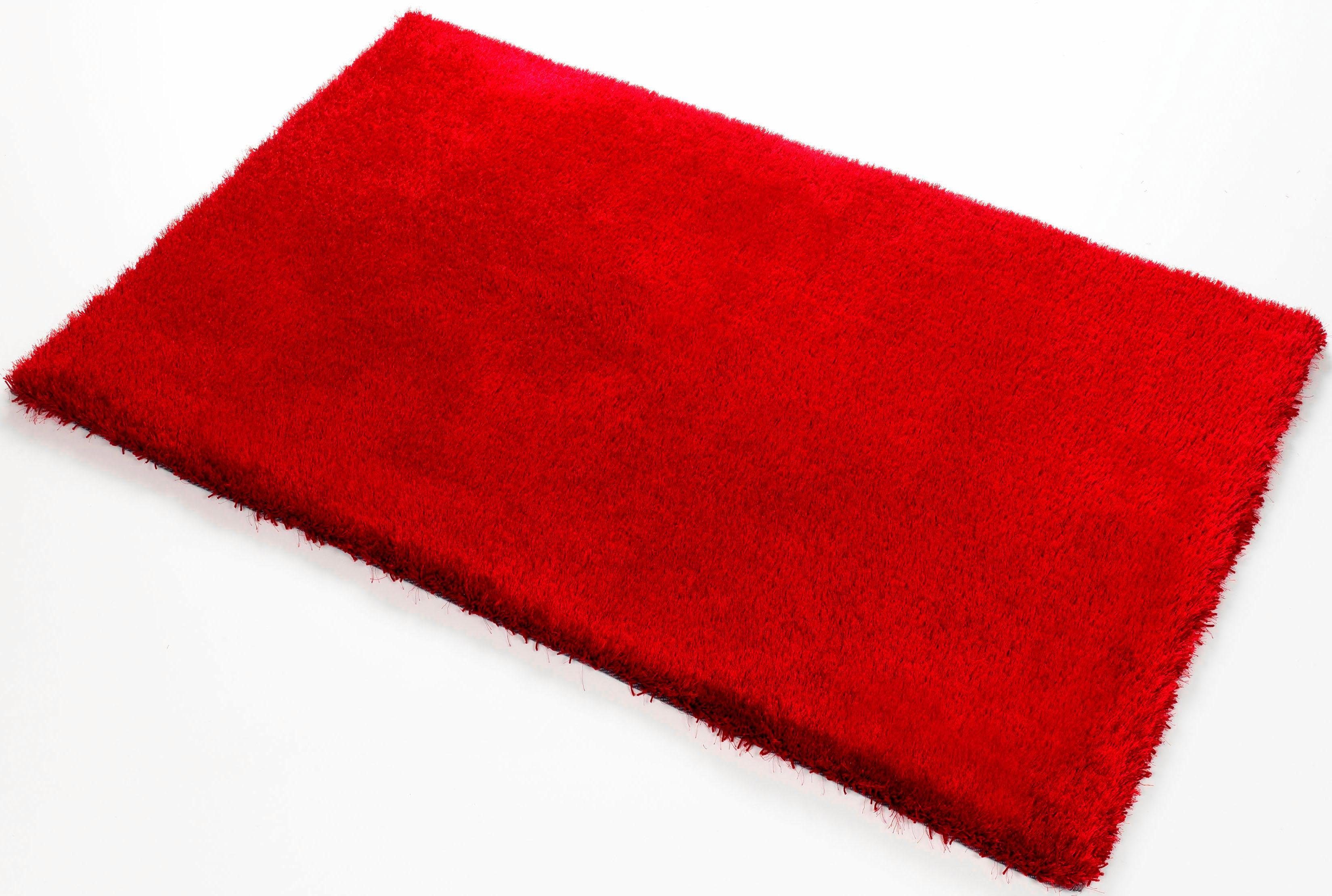 KiYou Shaggy Hoogpolig vloerkleed bijzonder zacht door microvezel, woonkamer moderne vloerkleden maat 80 cm x 150 cm x 40 mm rood