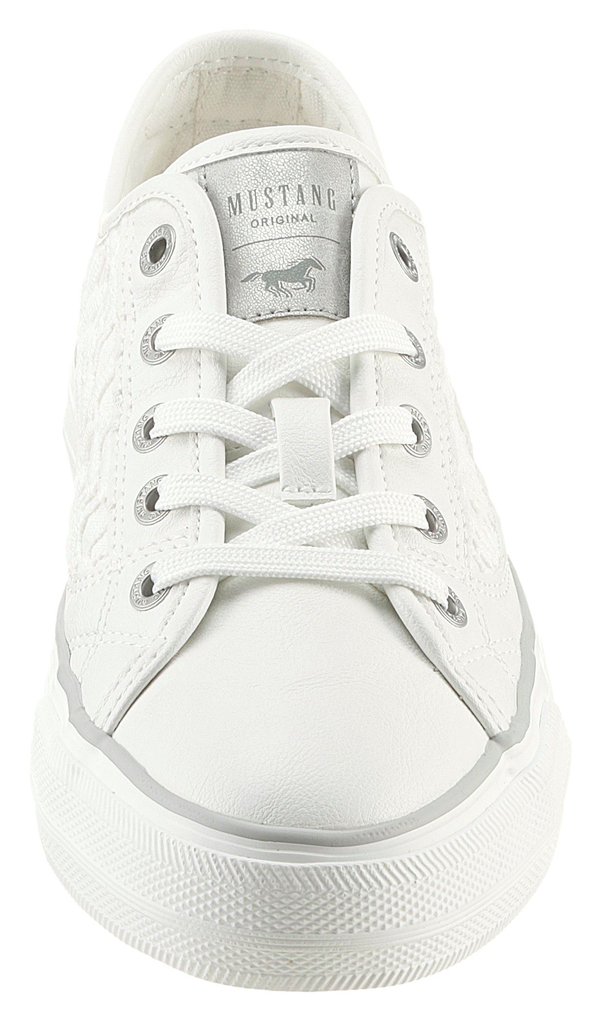 Mustang Shoes Sneakers , vrijetijdsschoen, lage schoen, veterschoen met zijlijk haak-inzet