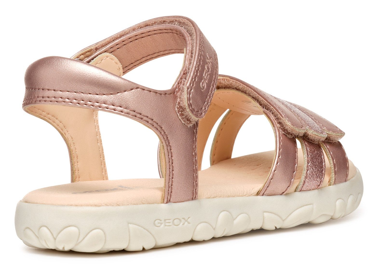 Geox Sandalen J SANDAL HAITI GIRL , glitter-sandaal, klittenbandschoen in metallic-look