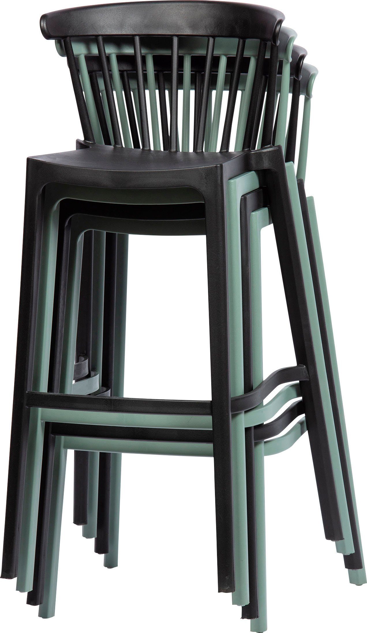 WOOOD Kinderstoel Bliss Geschikt voor binnen- en buitengebruik, H 103 cm x B 54 cm (2 stuks)